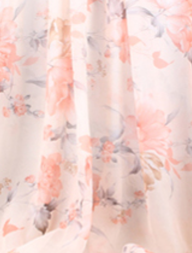 "Mystic Meadow" Chiffon Floor Length Gown - Choose your color: Editorial Dress, Couture Gown, Special Occasion Dress
