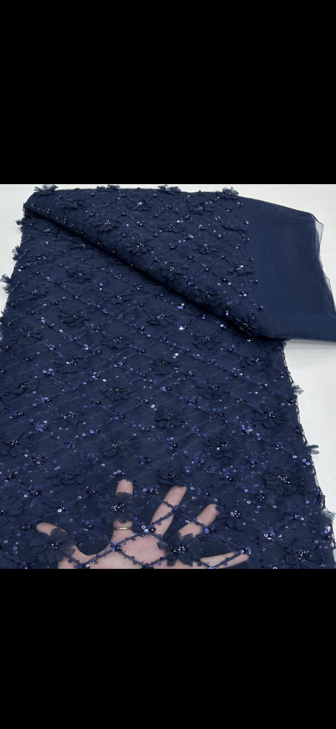 Remnant blue sequin