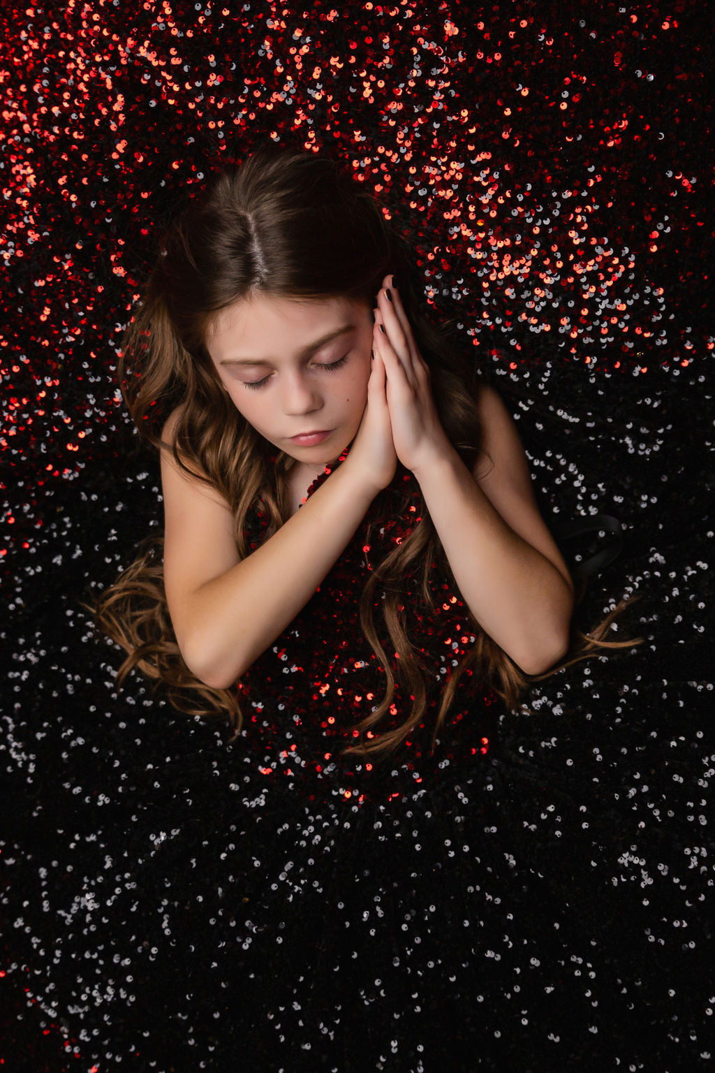 "Glam Statement" + detachable wristlets - Floor Length Gown - (8-10 year)