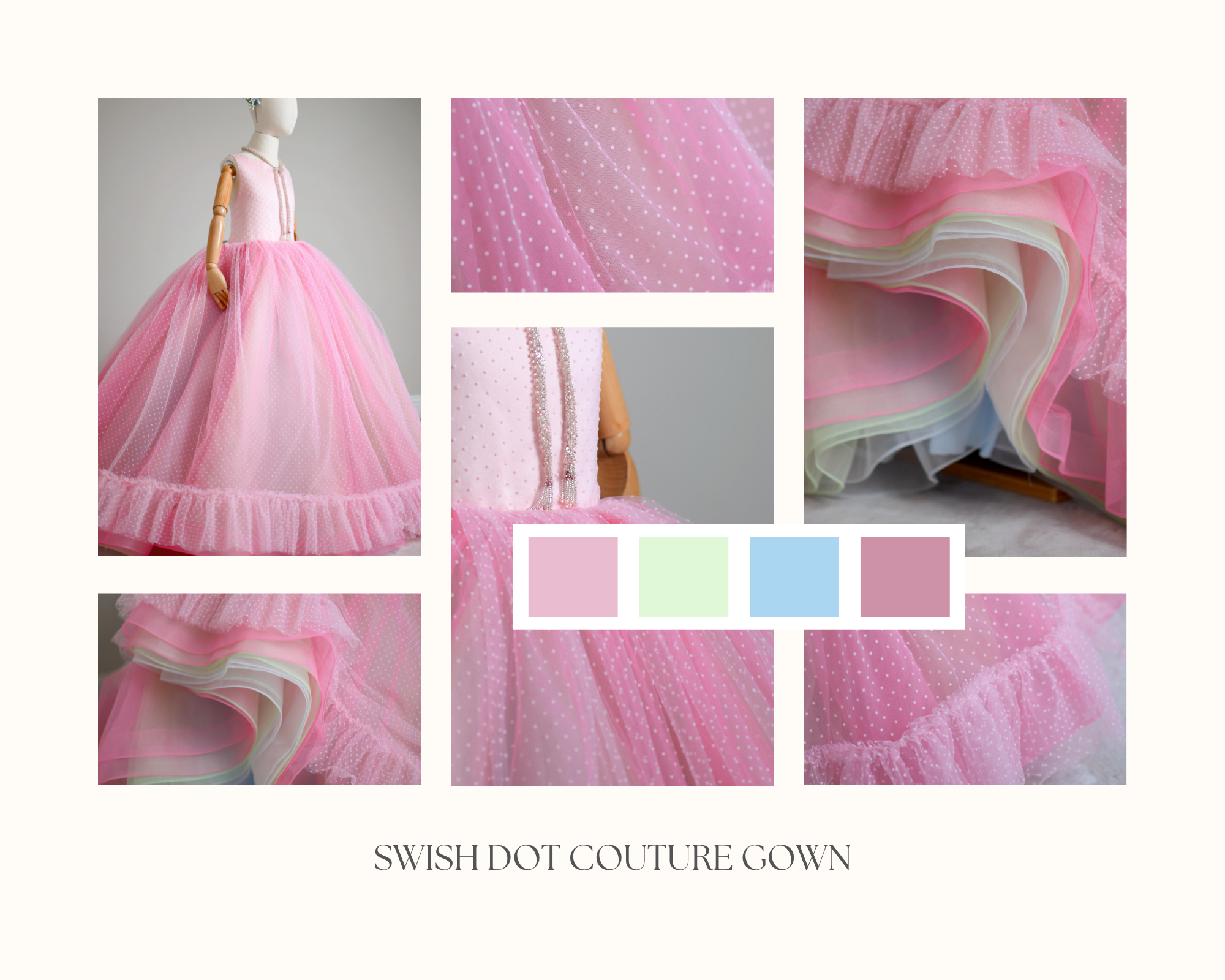Swish Dot Gown-custom color options - GORGEOUS SPECIAL OCCASION OR PHOTO SHOOT DRESS
