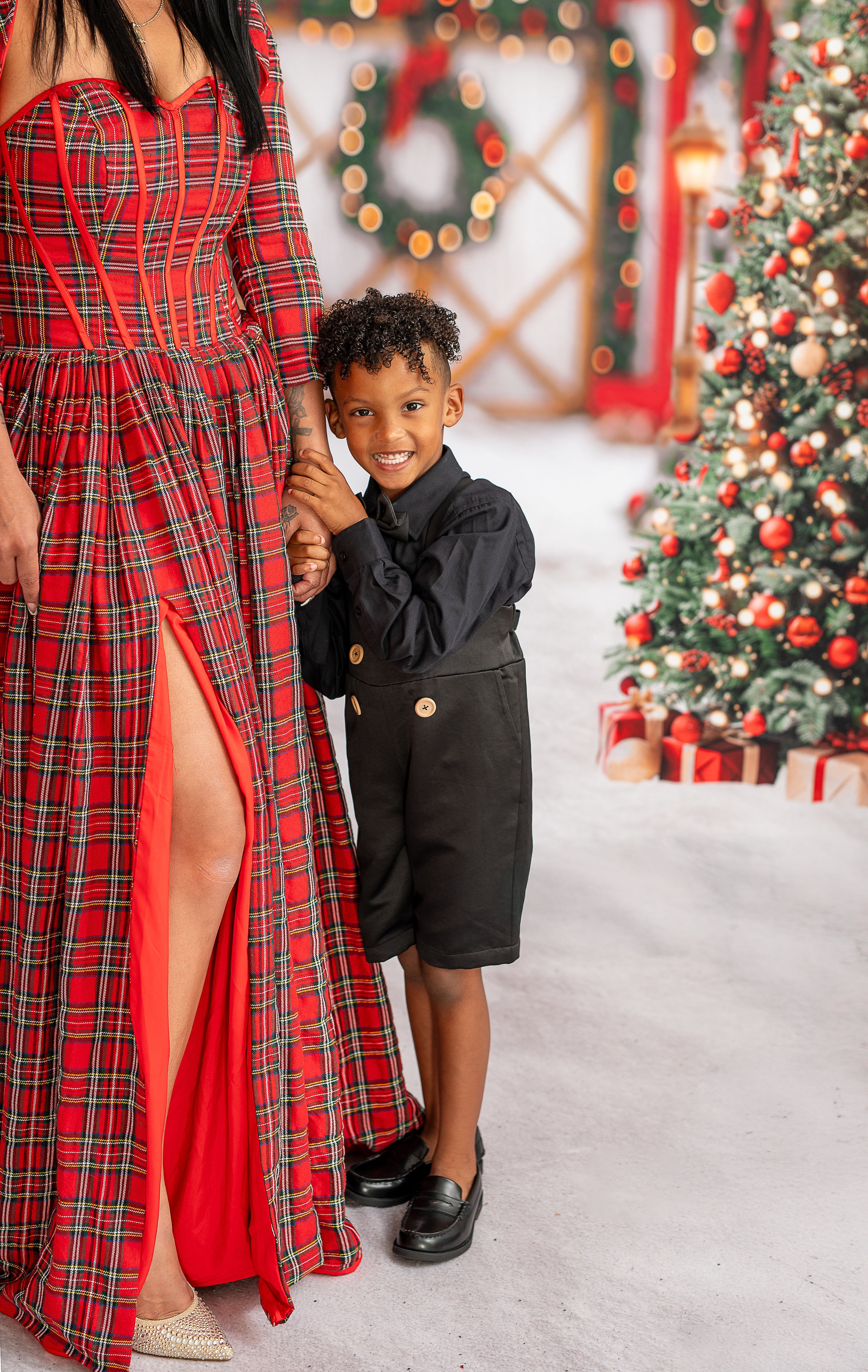 "Darling Plaid" Plaid-Red Floor Length Dress - (ADULT 4-10)