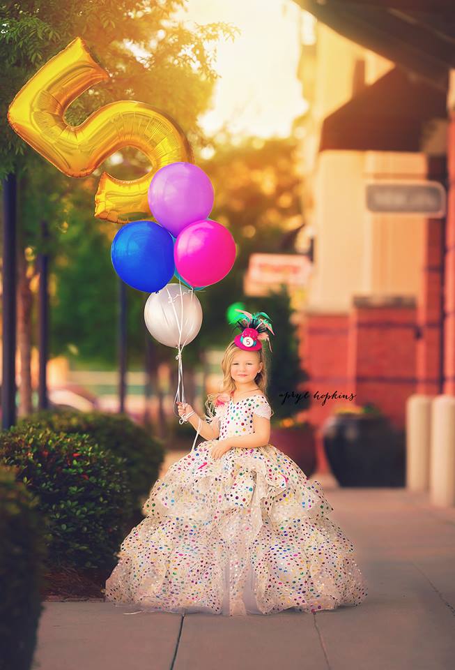 Birthday Confetti Cascade- select your color- Floor Length Gown Editorial Dress, Couture Gown, Special Occasion Dress