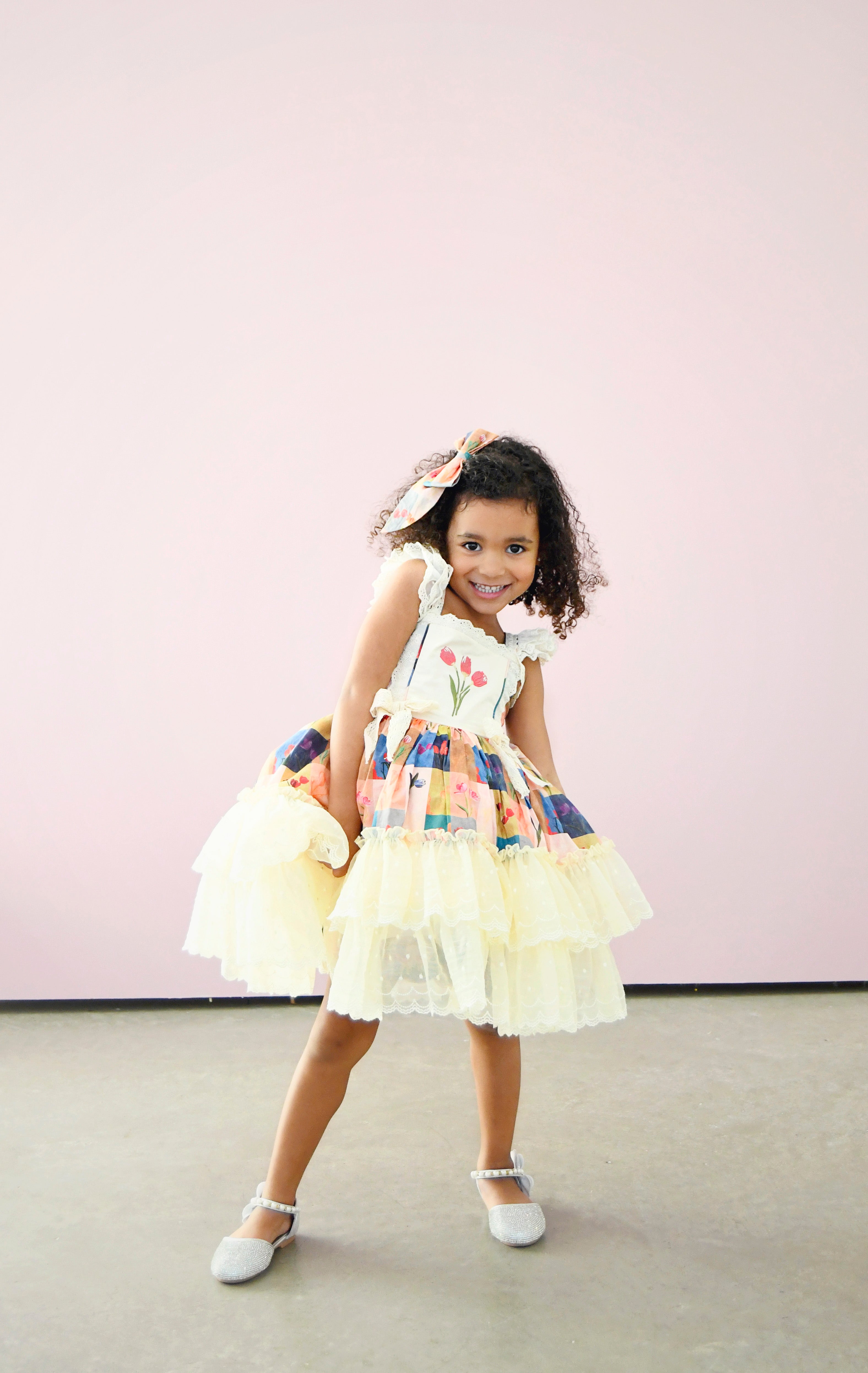 vintage-inspired children's dress, quality fabric, unique design, Texas-based, nationwide shipping.
