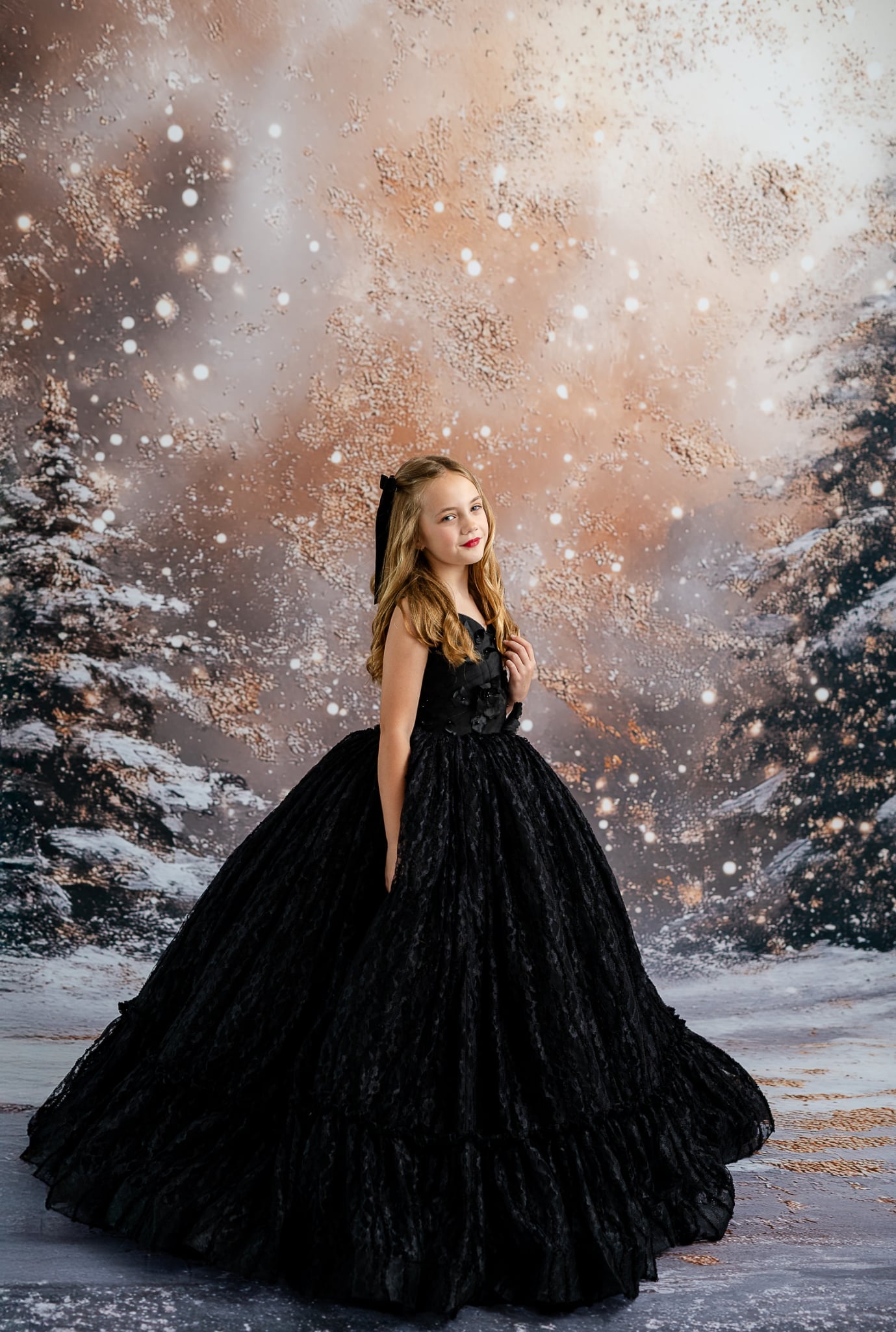 "A dreamy layered tulle skirt that flows beautifully with every twirl."