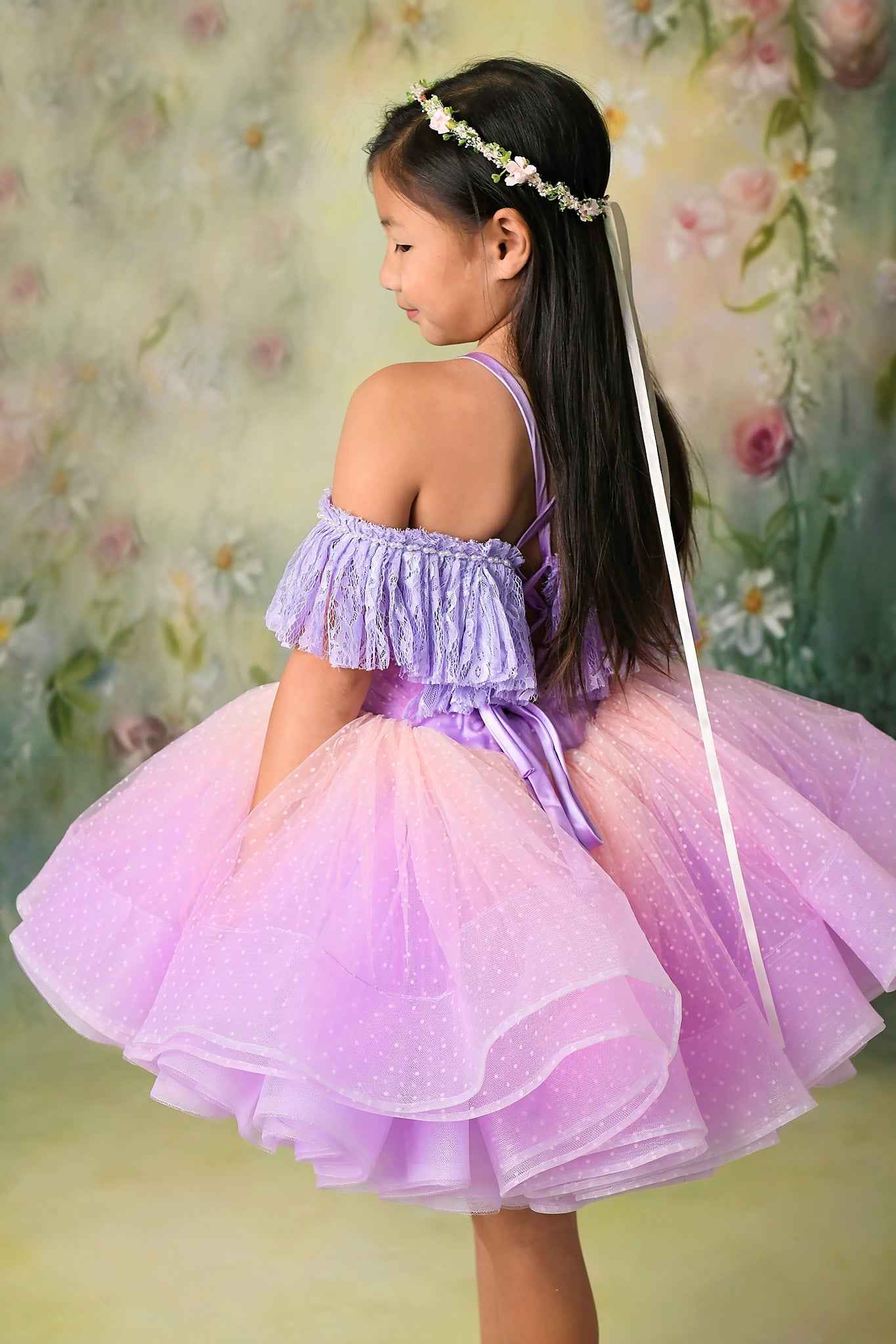 Confetti - Petal "Rainbow Party" Petal Length Dress (4 Year-Petite 5 Year)