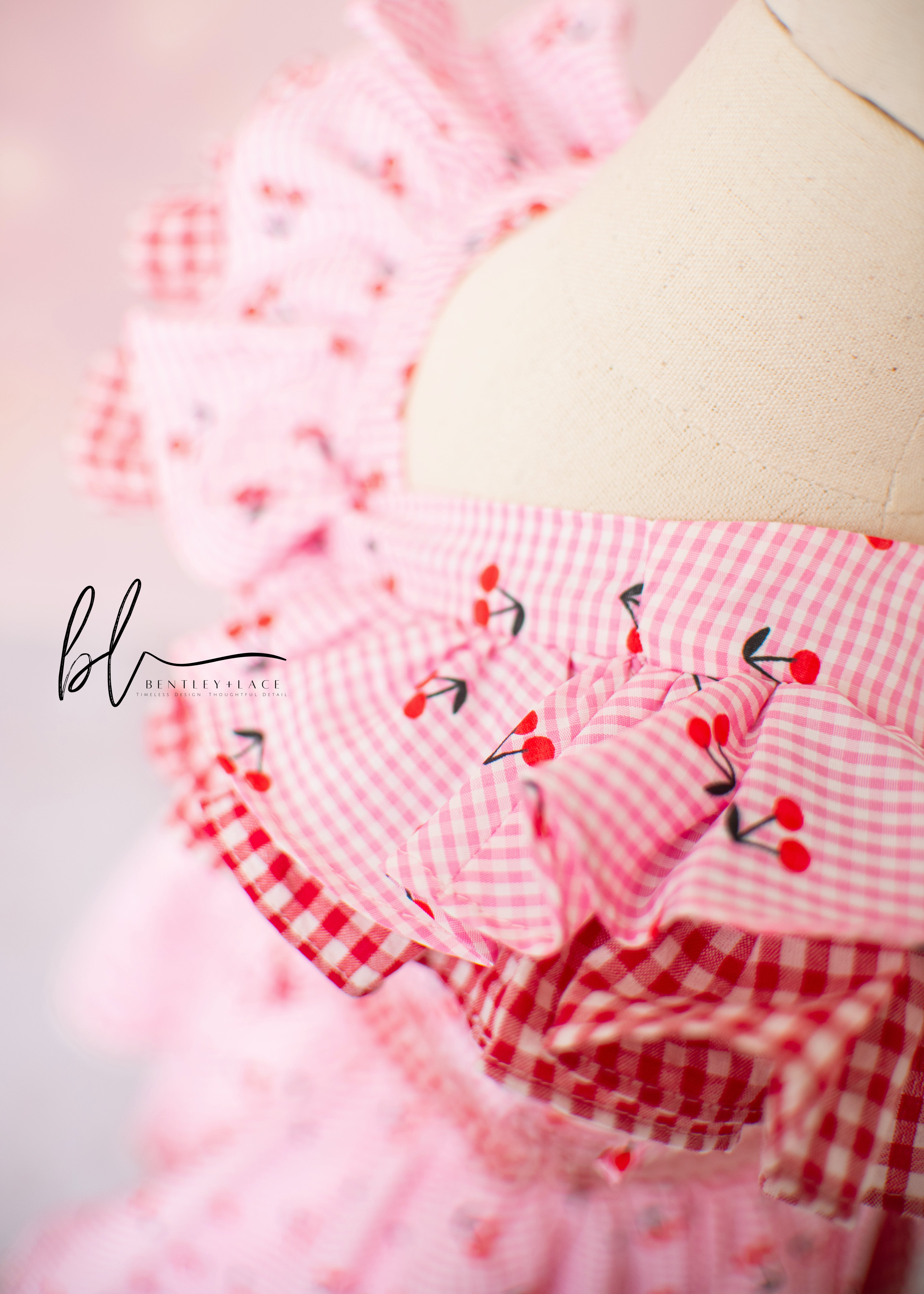 Cherry Picnic Custom Heirloom Dress Option One