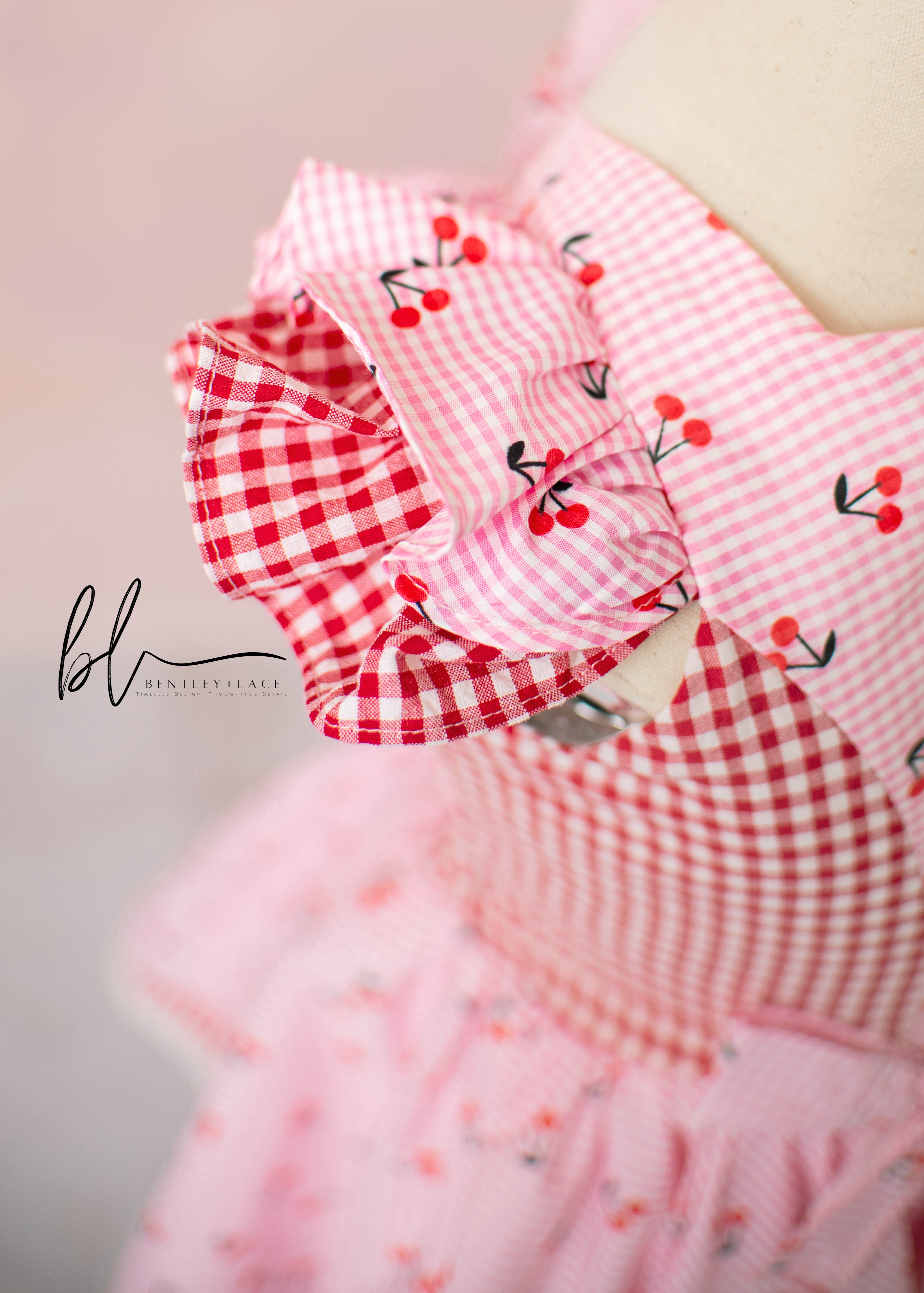 Cherry Picnic Custom Heirloom Dress Option One