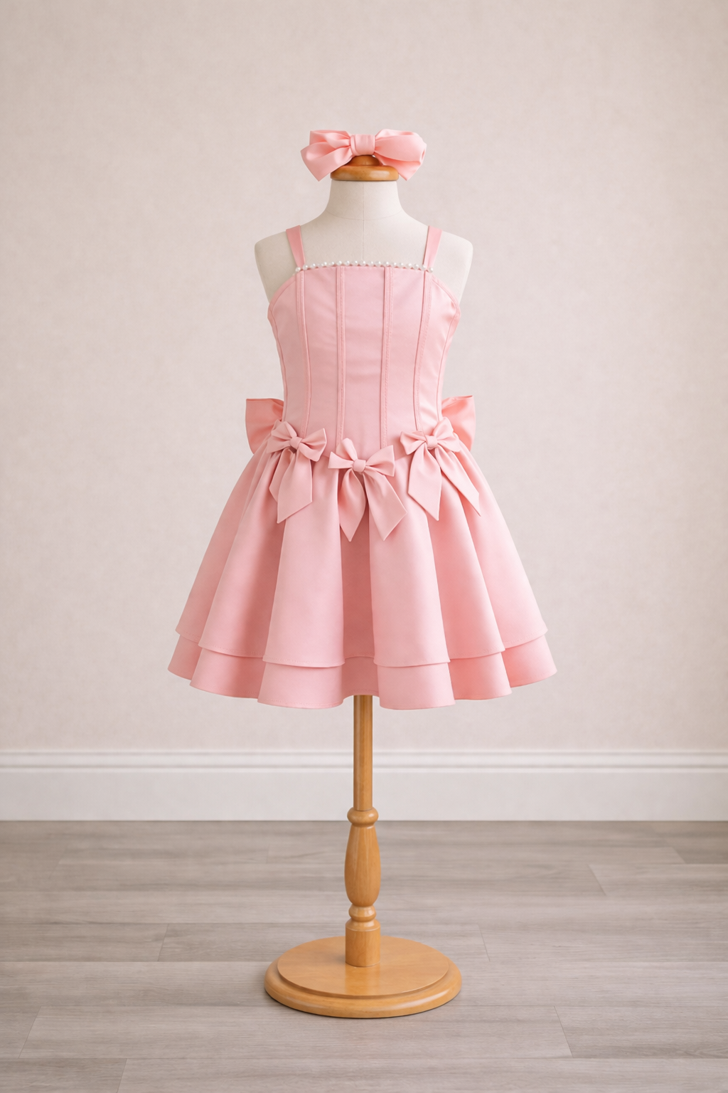 Bow Society - Blush (Sizes 7–9.5 Years) | Dress with detachable back bow