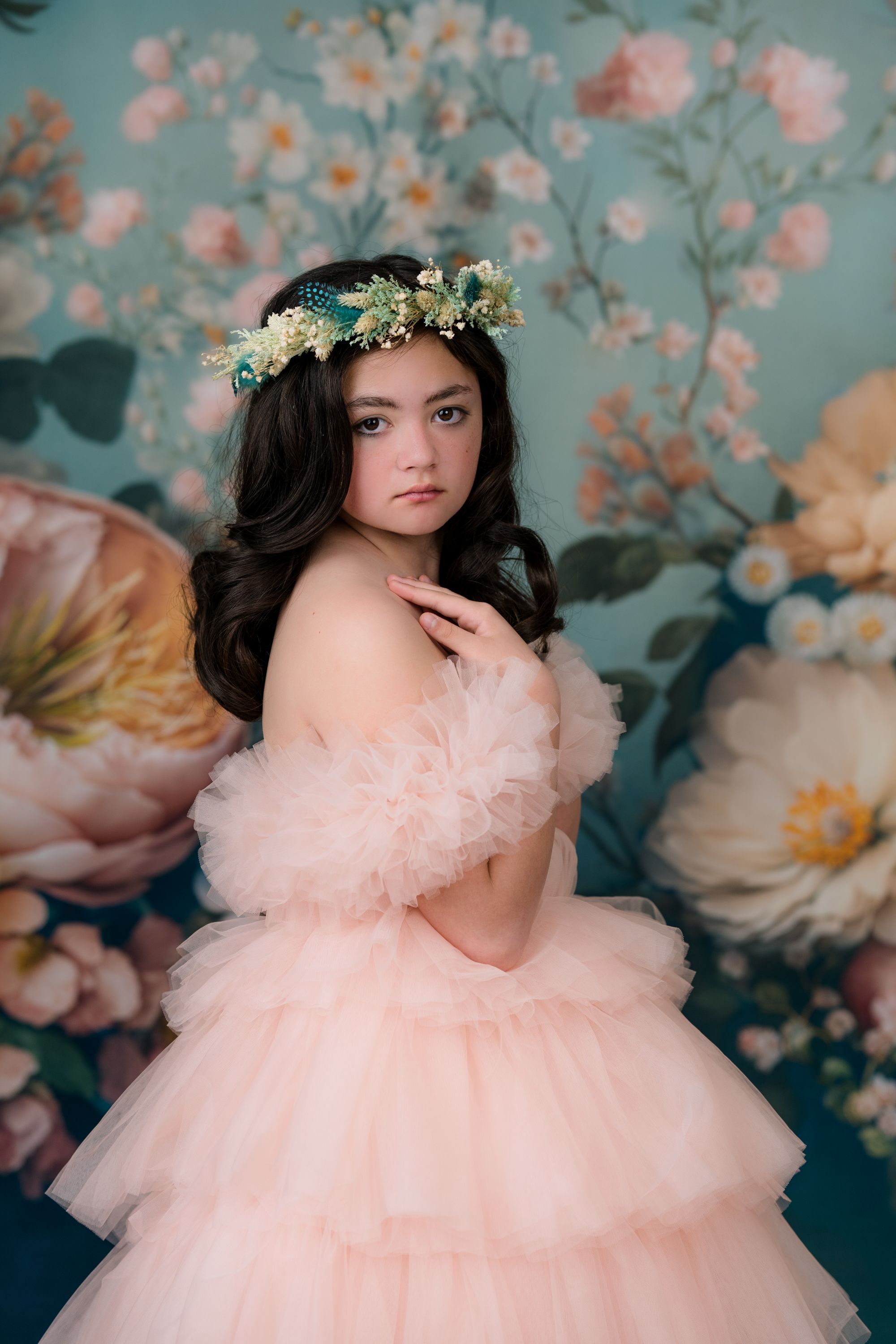 AURORA Floor Long Couture Rental Gown (8year-10 year)