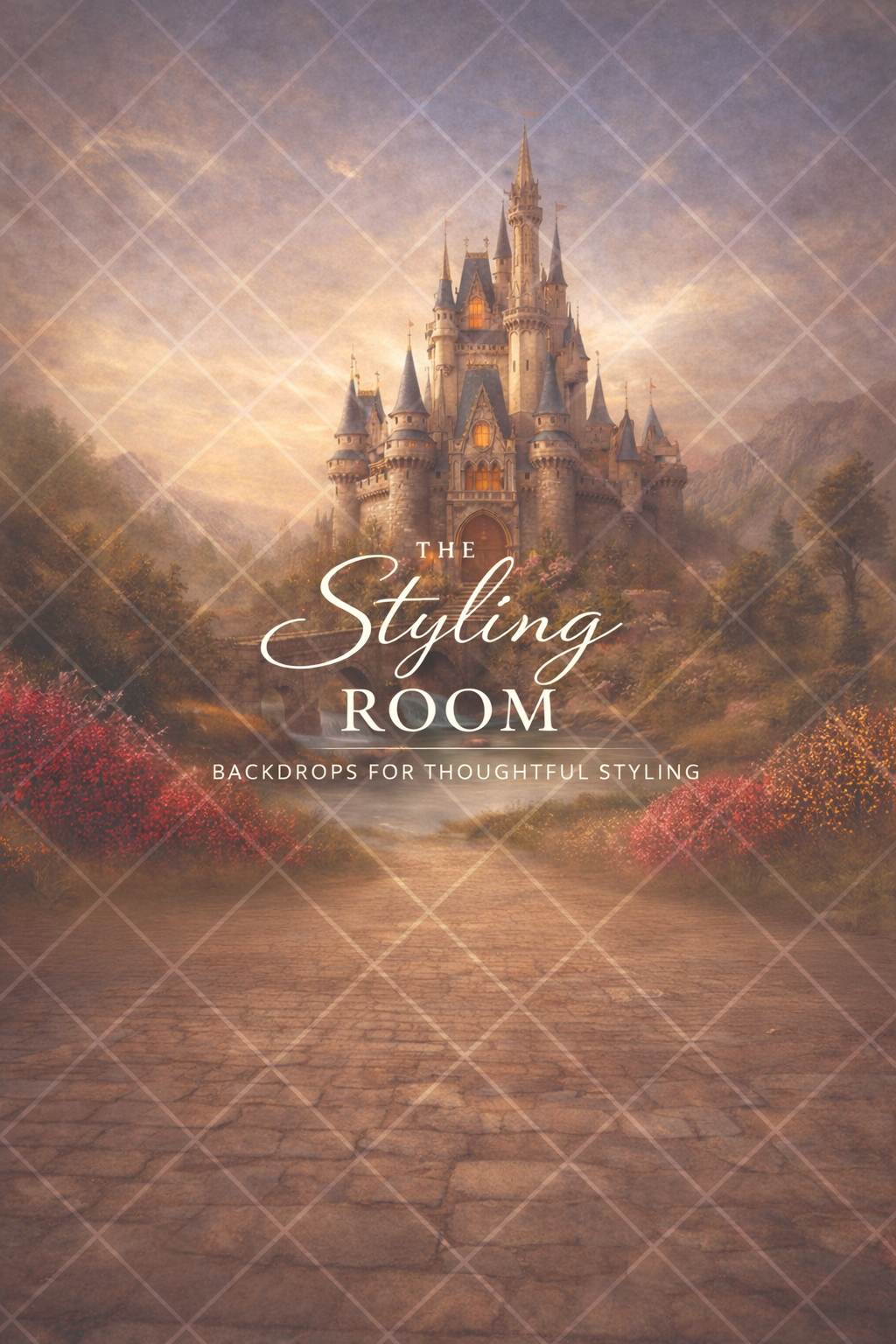 Fantasy castle in a scenic landscape with 'The Styling Room' text overlay.