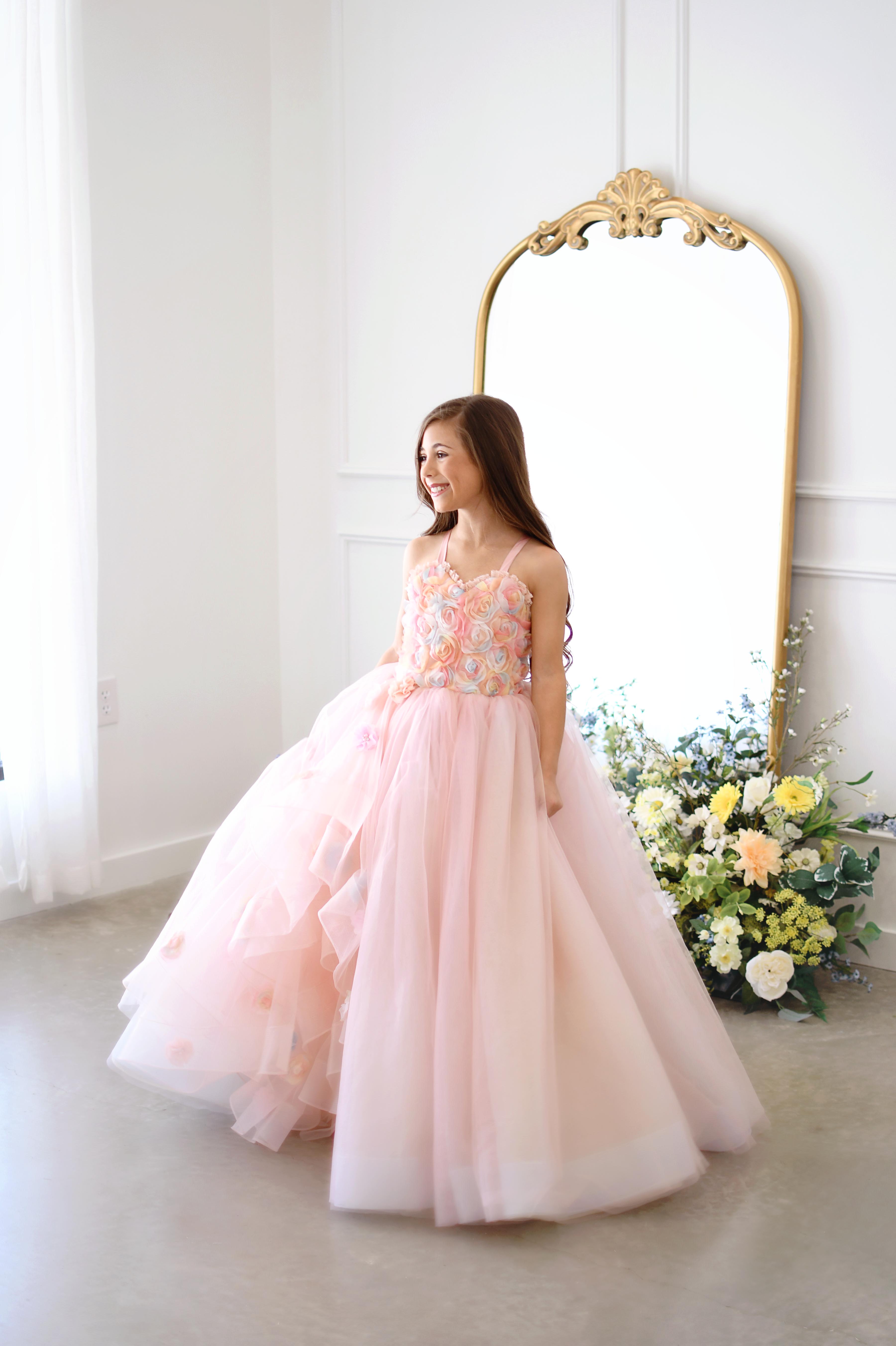 Sunshine Bouquet-Blooms- Floor length gown (6 year- 8 year)