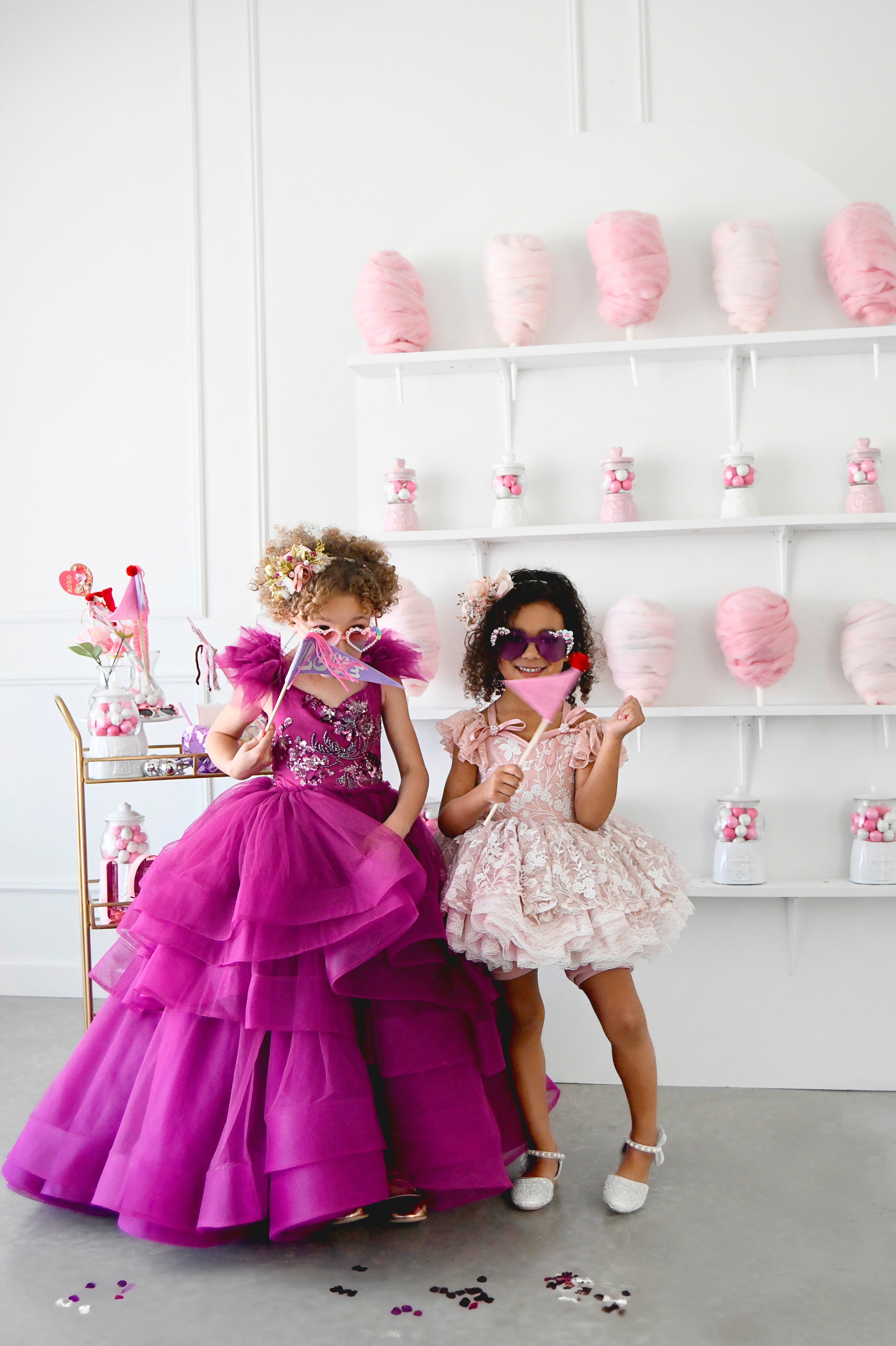 "Dazzling Merlot" -Toddler Floor Length Gown - (3-5 year)