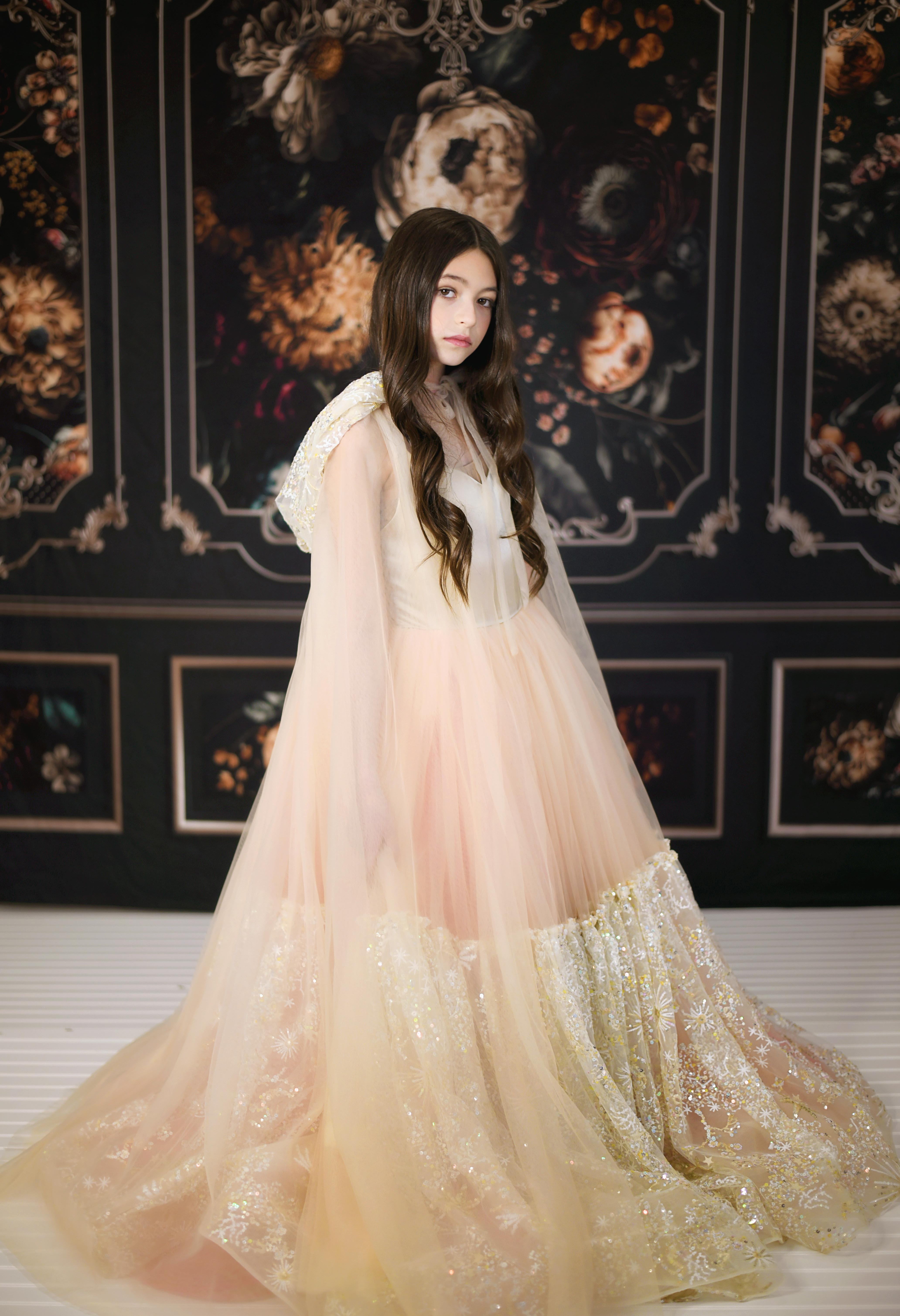 "Nassau" - Stars tulle Floor Length ( 8 Year - 9 Year)