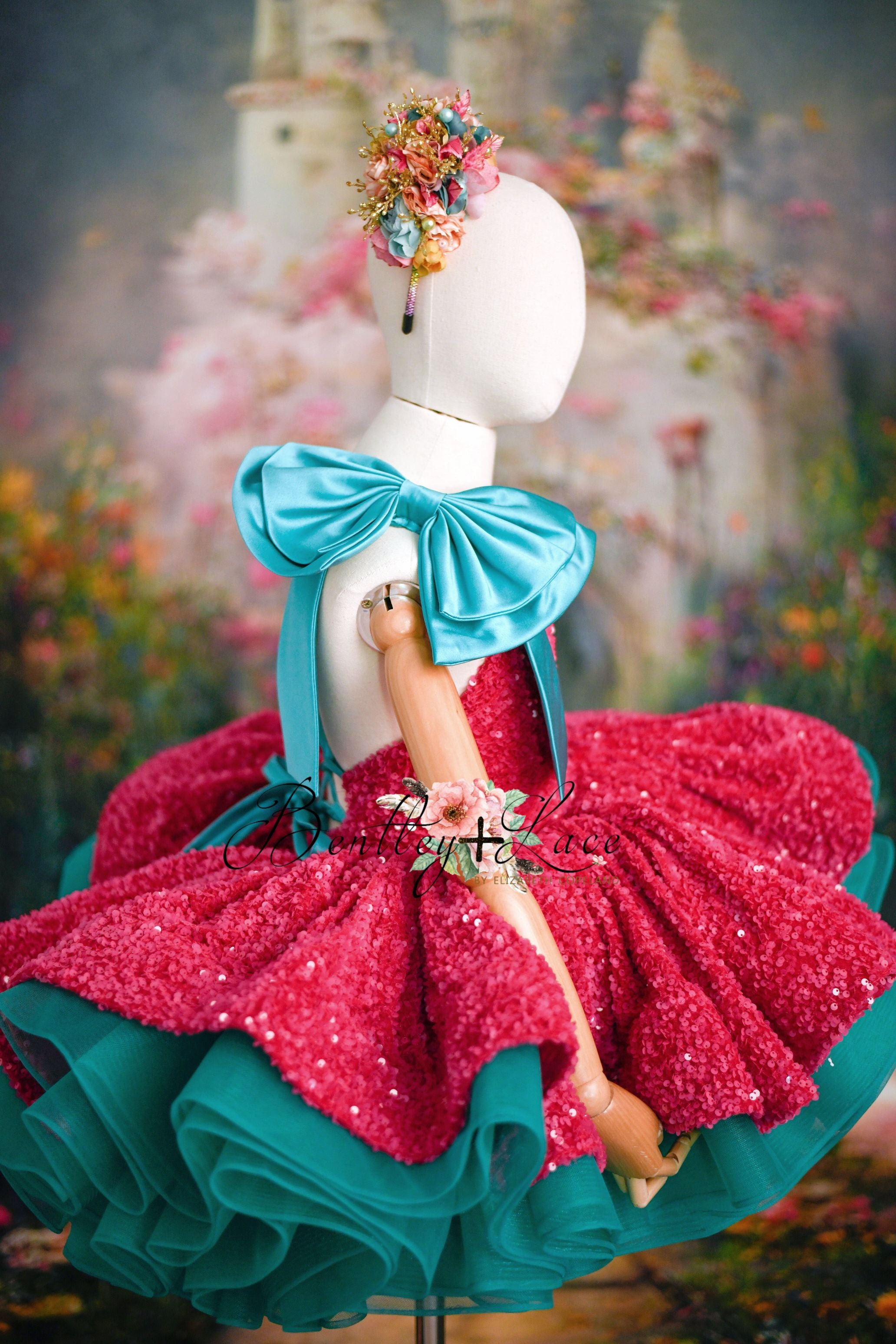 Sequin holiday dresses, children's couture gowns, dresses for photography sessions, how to rent a gown