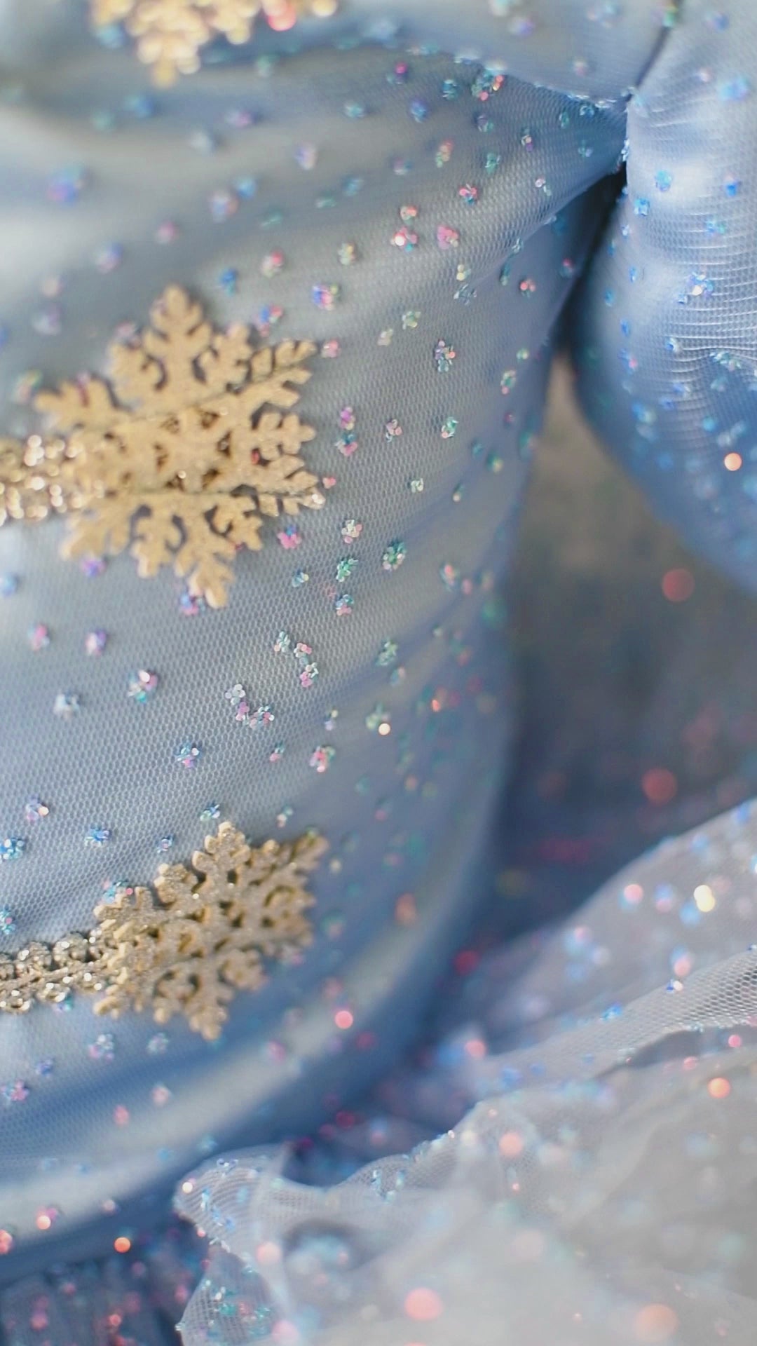 Nutcracker-inspired Snowflake Waltz couture gown styled for children’s holiday photography sessions