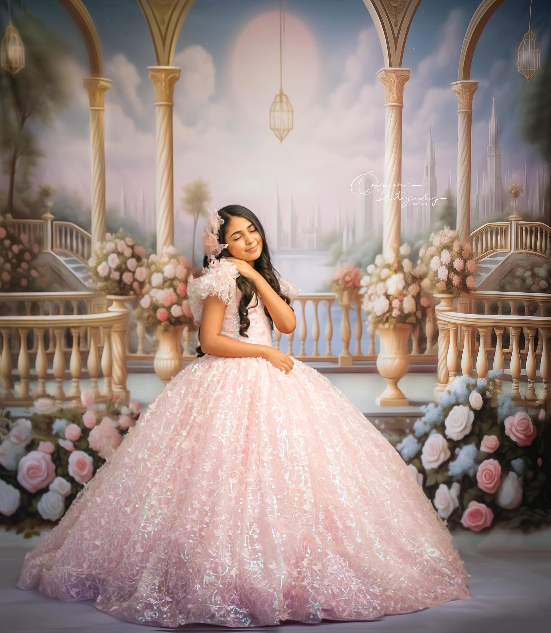 "Blossom Soiree" in pink Floor Length Dress ( 9 Year - Petite 10 Year)