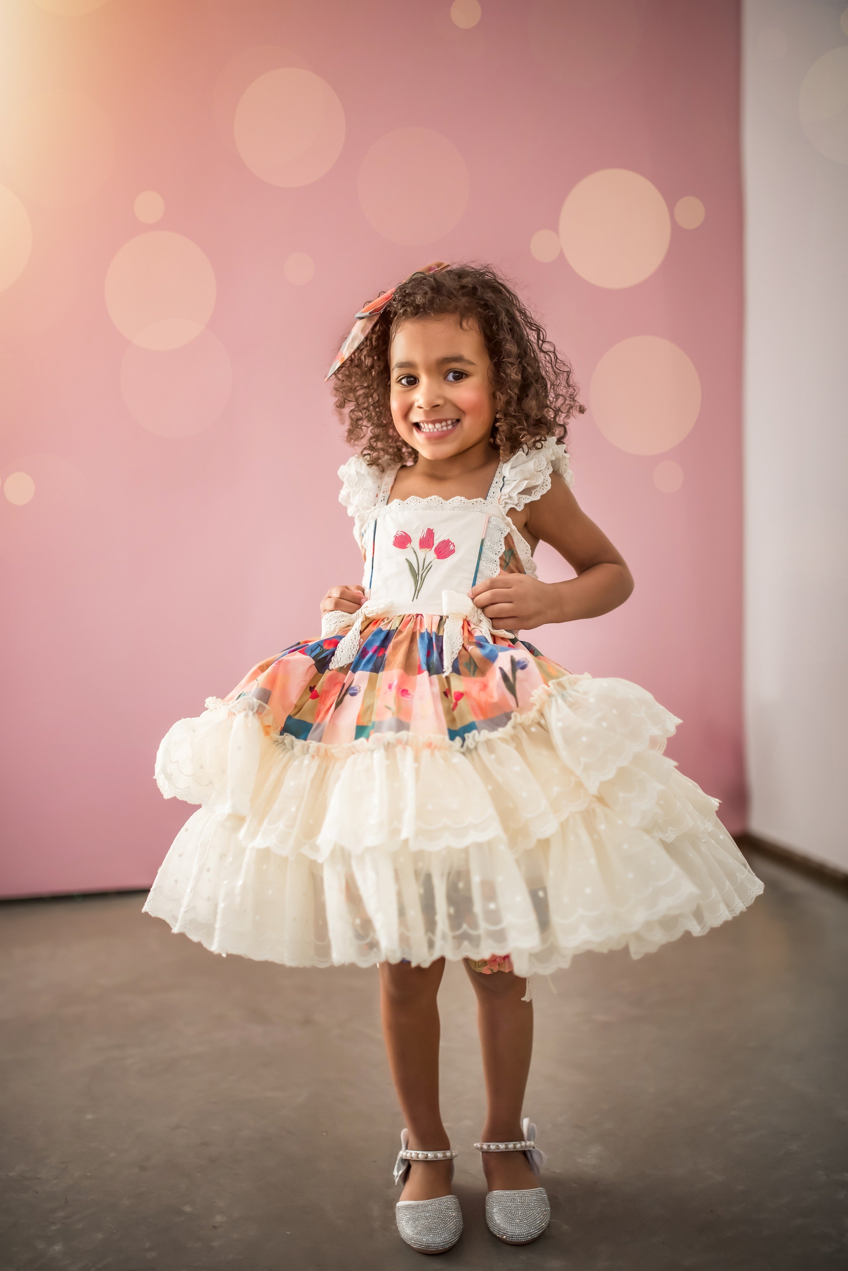 vintage-inspired children's dress, quality fabric, unique design, Texas-based, nationwide shipping.