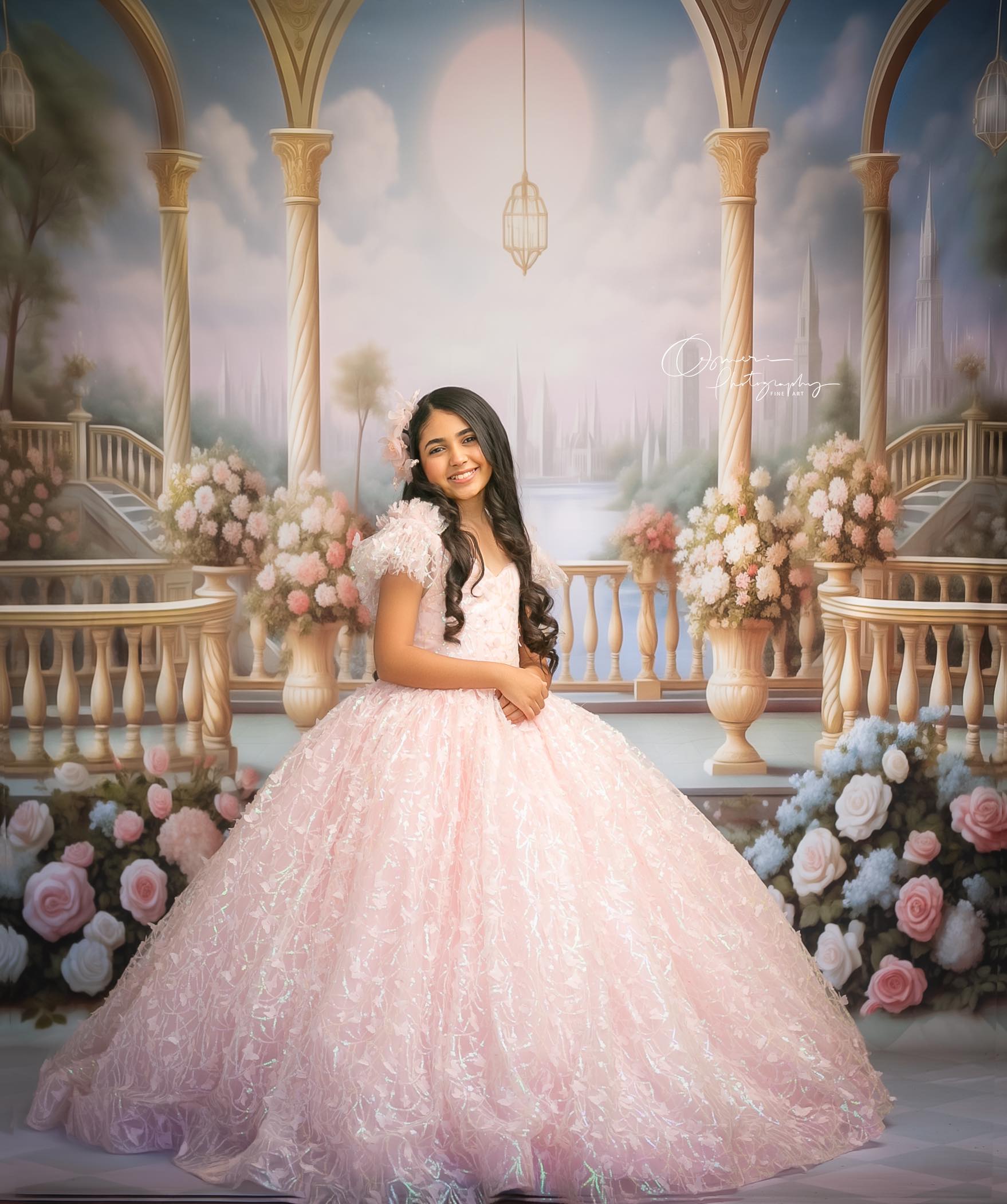 "Blossom Soiree" in pink Floor Length Dress ( 9 Year - Petite 10 Year)