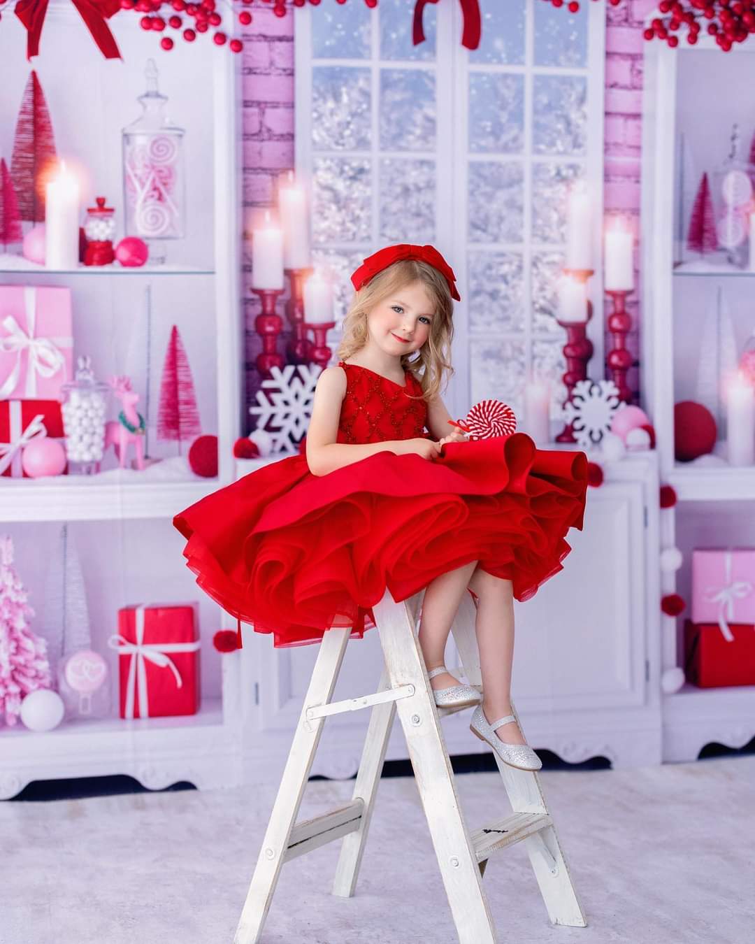 red dress girl Isabel Luxury Girls - Rouge regardless of age Sweetness Overload Red Petal Length
