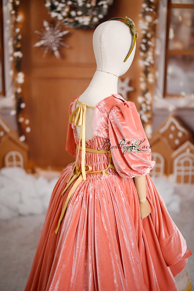 Velvet cape, holiday gowns, dream dress sessions, photography christmas sessions, gowns for photography. children's rental gowns, velvet holiday gown