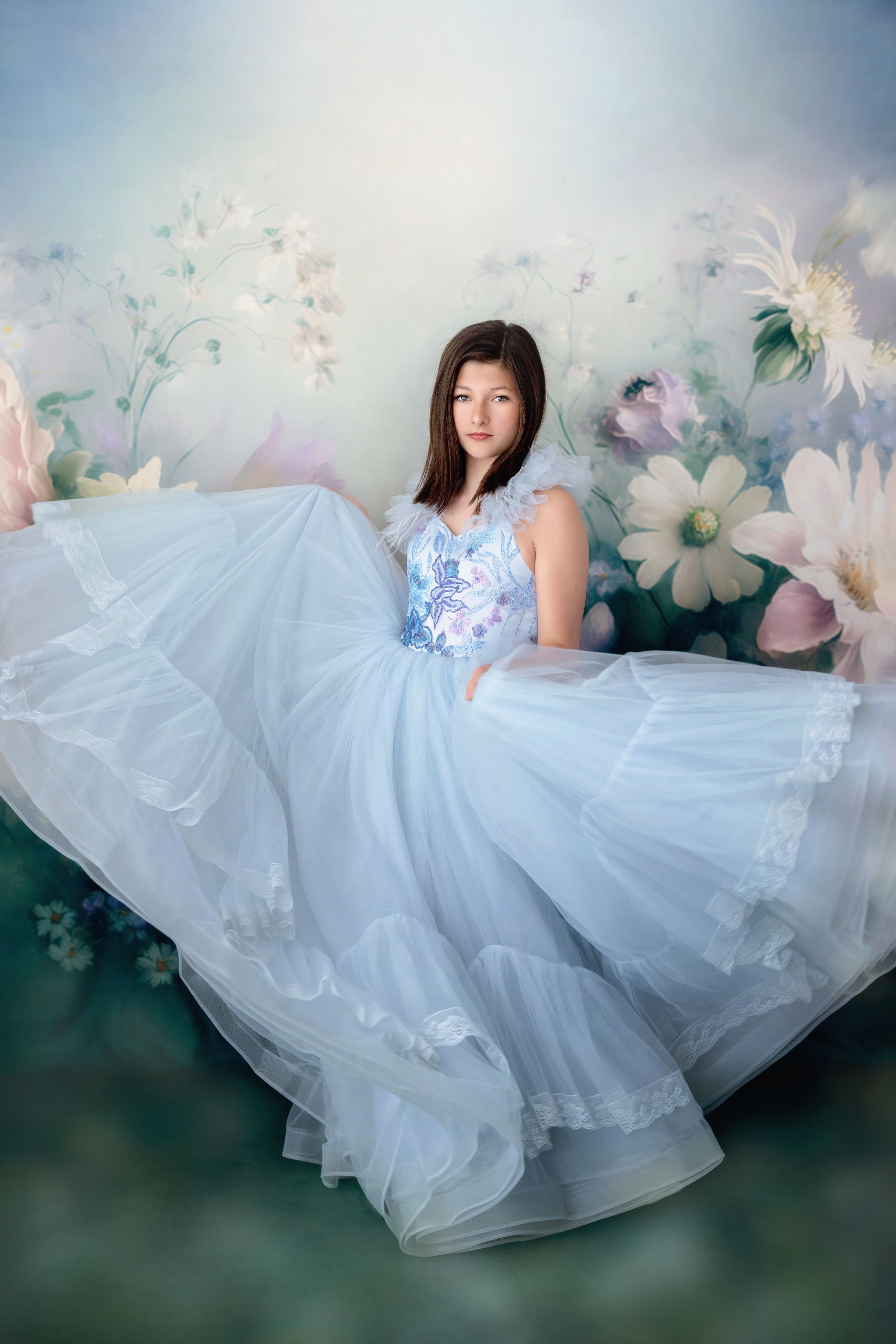 "Savannah Bloom" - Floor Length ( 7 Year - Petite 9 Year)