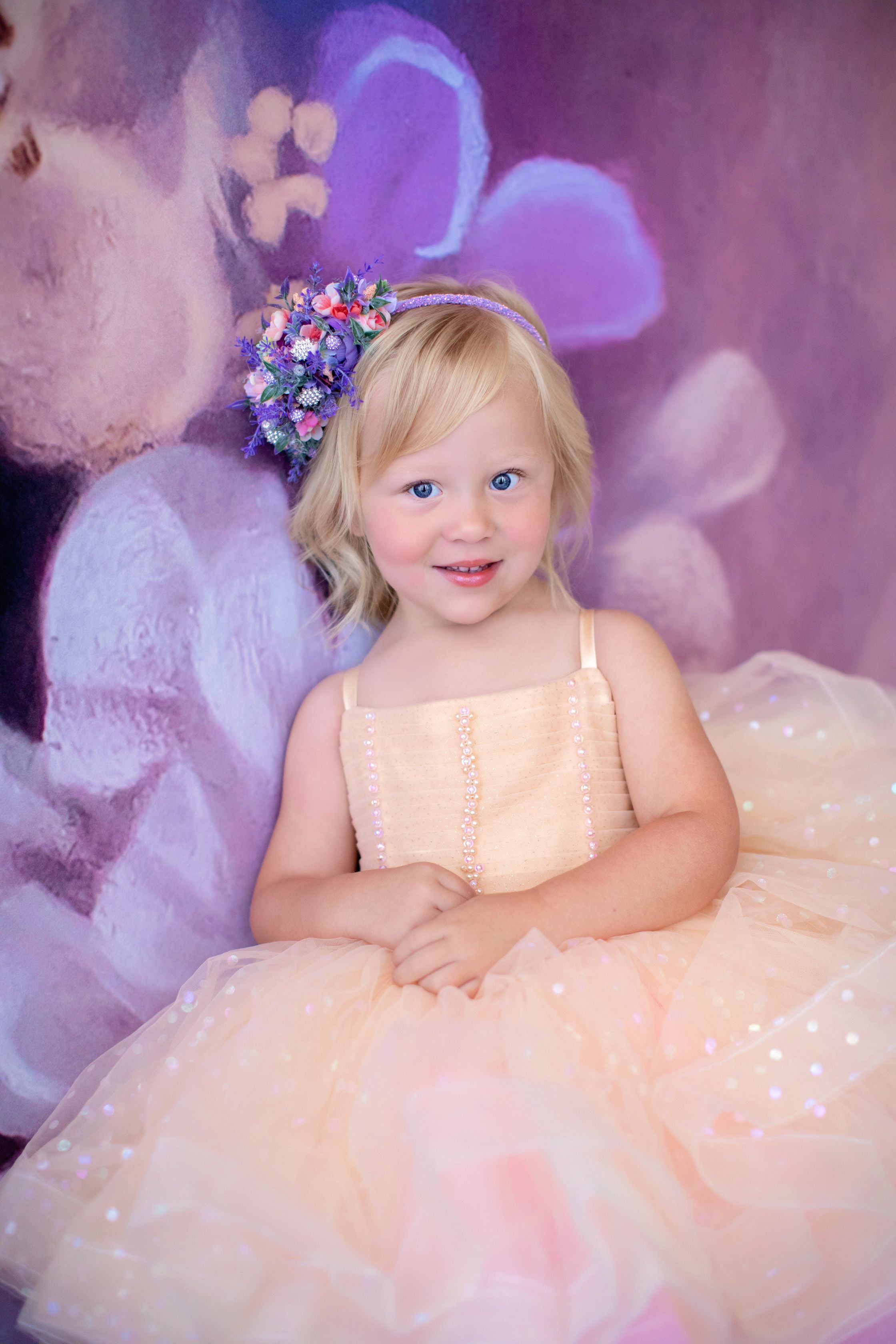Petal Champagne Confetti- Short Length Dress (2 Year-Petite 5 Year)