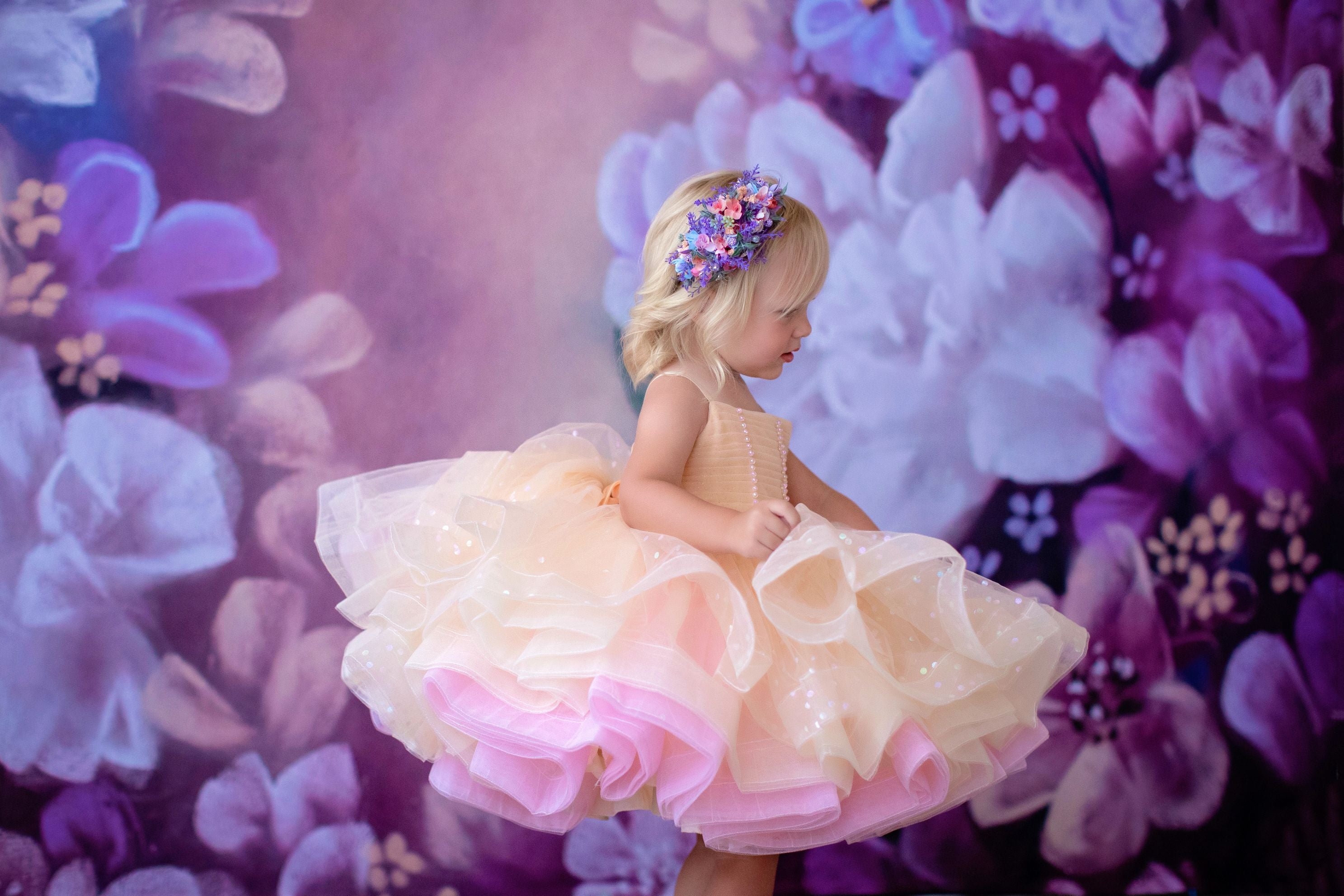 Confetti Dream - Choose Your Color & Style | Petal-Length Gown | Editorial Dress, Couture Gown, Perfect for Special Occasions