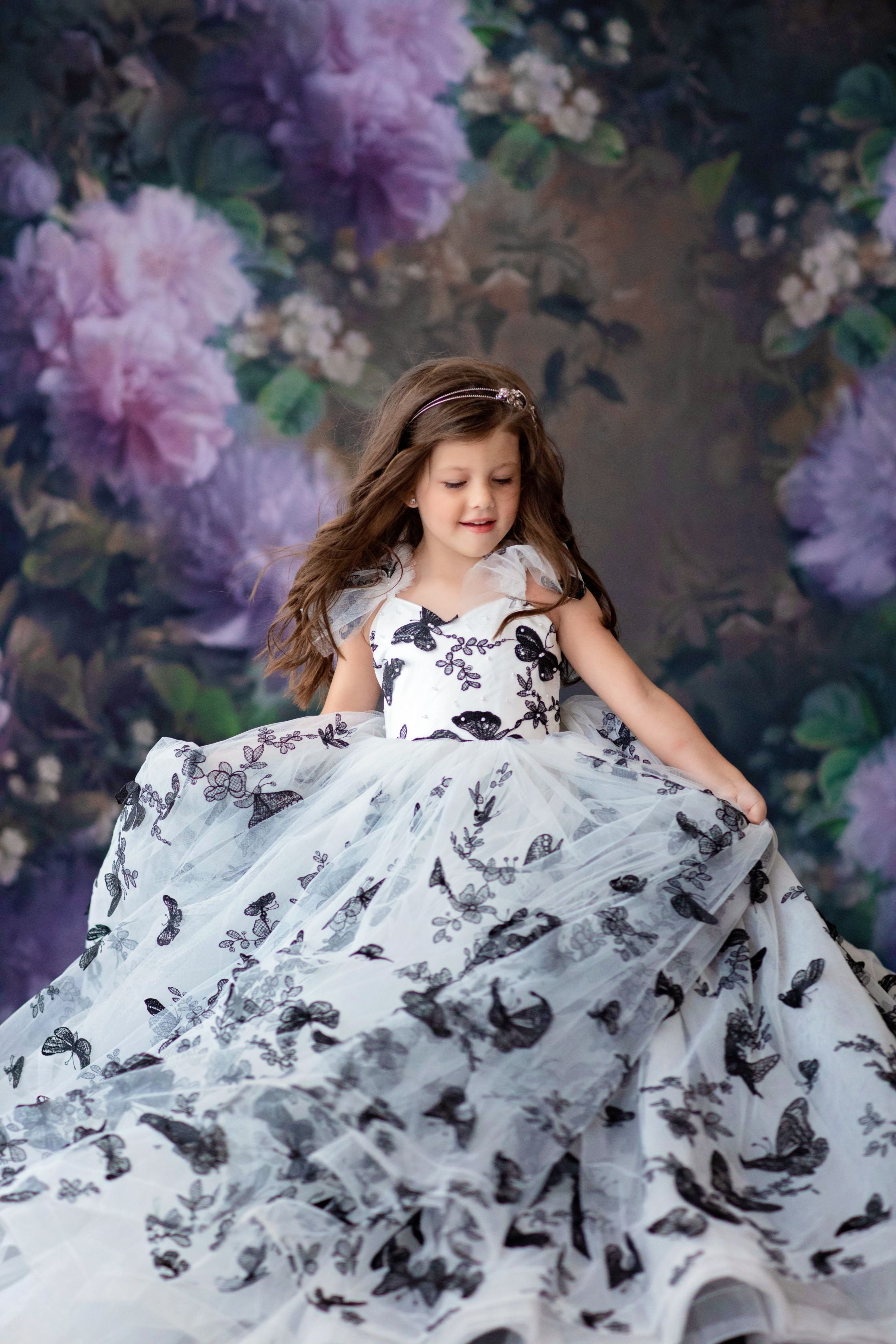 Butterfly Song Gown- select your silhouette Floor Length Gown Editorial Dress, Couture Gown, Special Occasion Dress