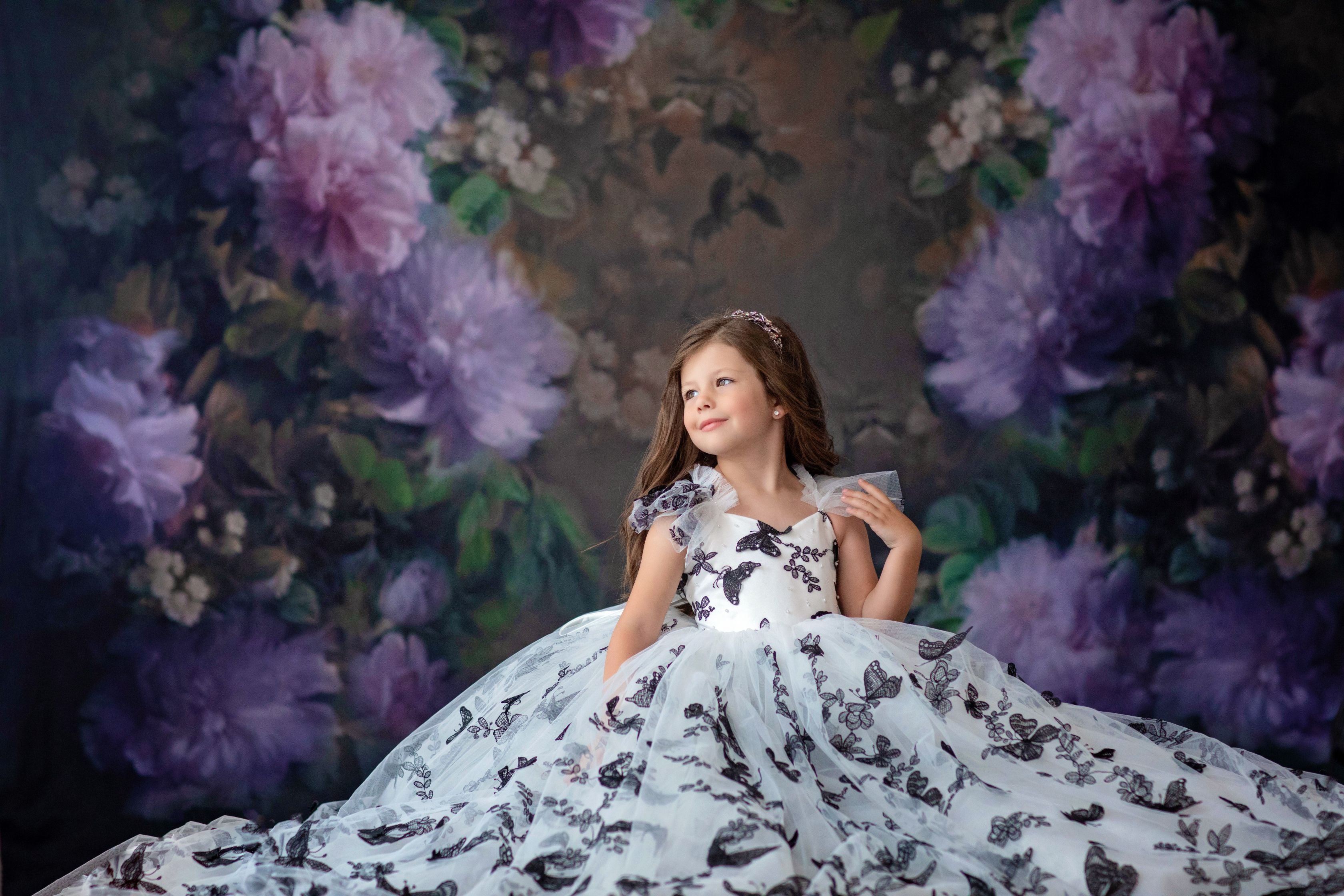 Butterfly Song Gown- select your silhouette Floor Length Gown Editorial Dress, Couture Gown, Special Occasion Dress