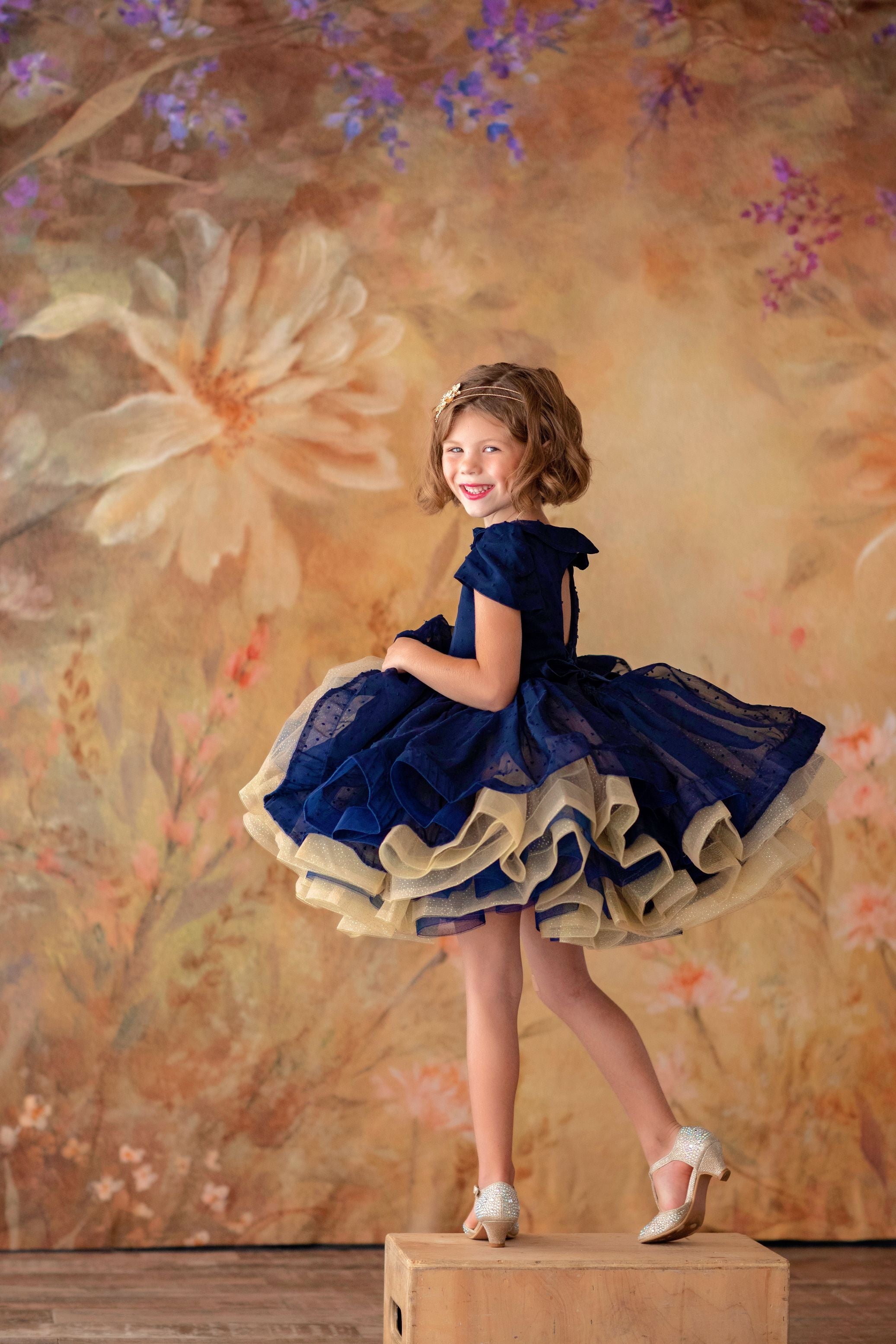 "Ellysyn" - Petal Length Dress + Bloomers - ( 4 Year - Petite 6 Year)