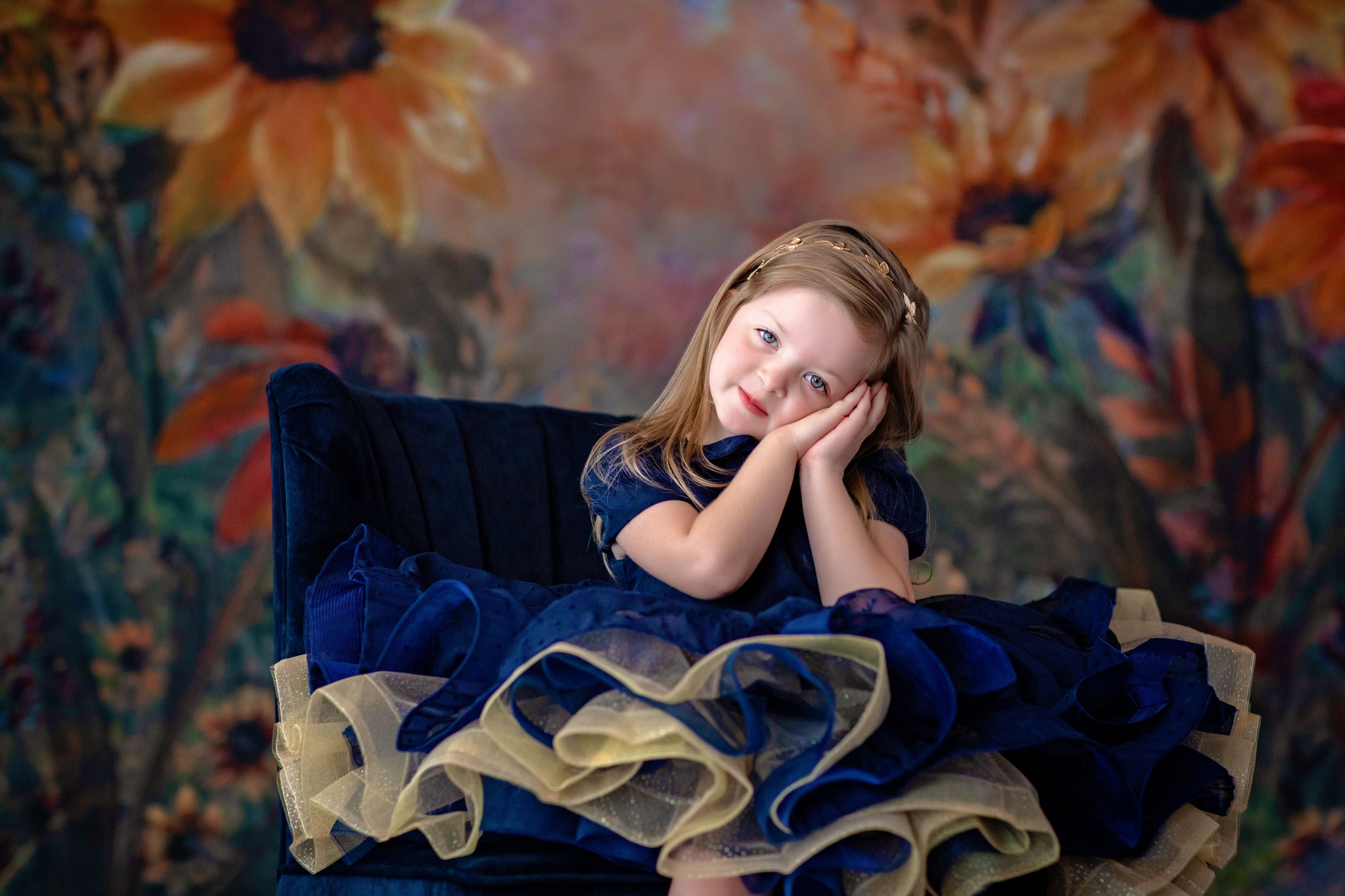 "Ellysyn" - Petal Length Dress + Bloomers - ( 4 Year - Petite 6 Year)