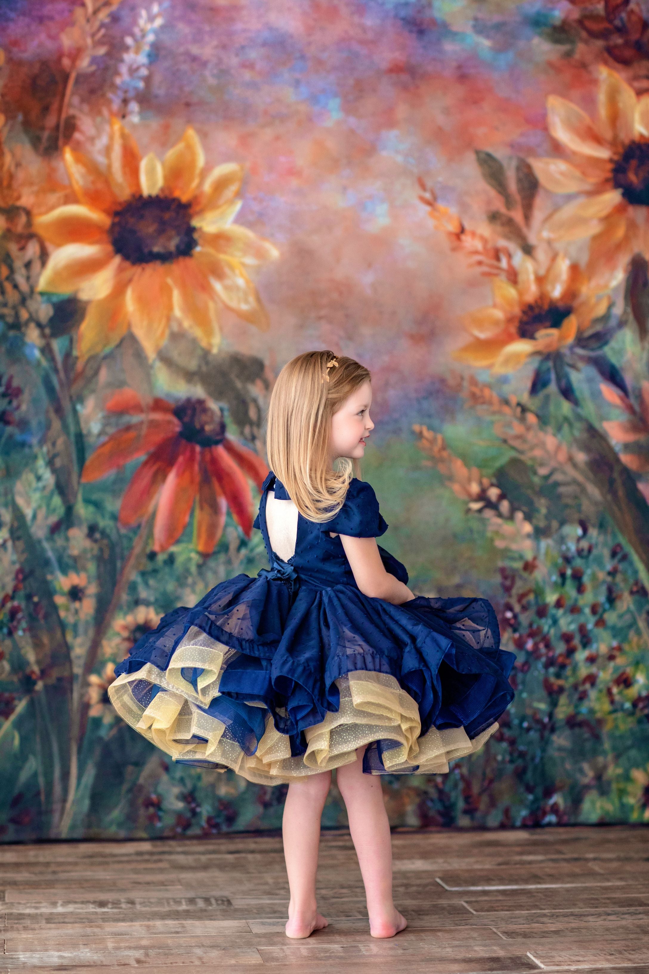"Ellysyn" - Petal Length Dress + Bloomers - ( 4 Year - Petite 6 Year)