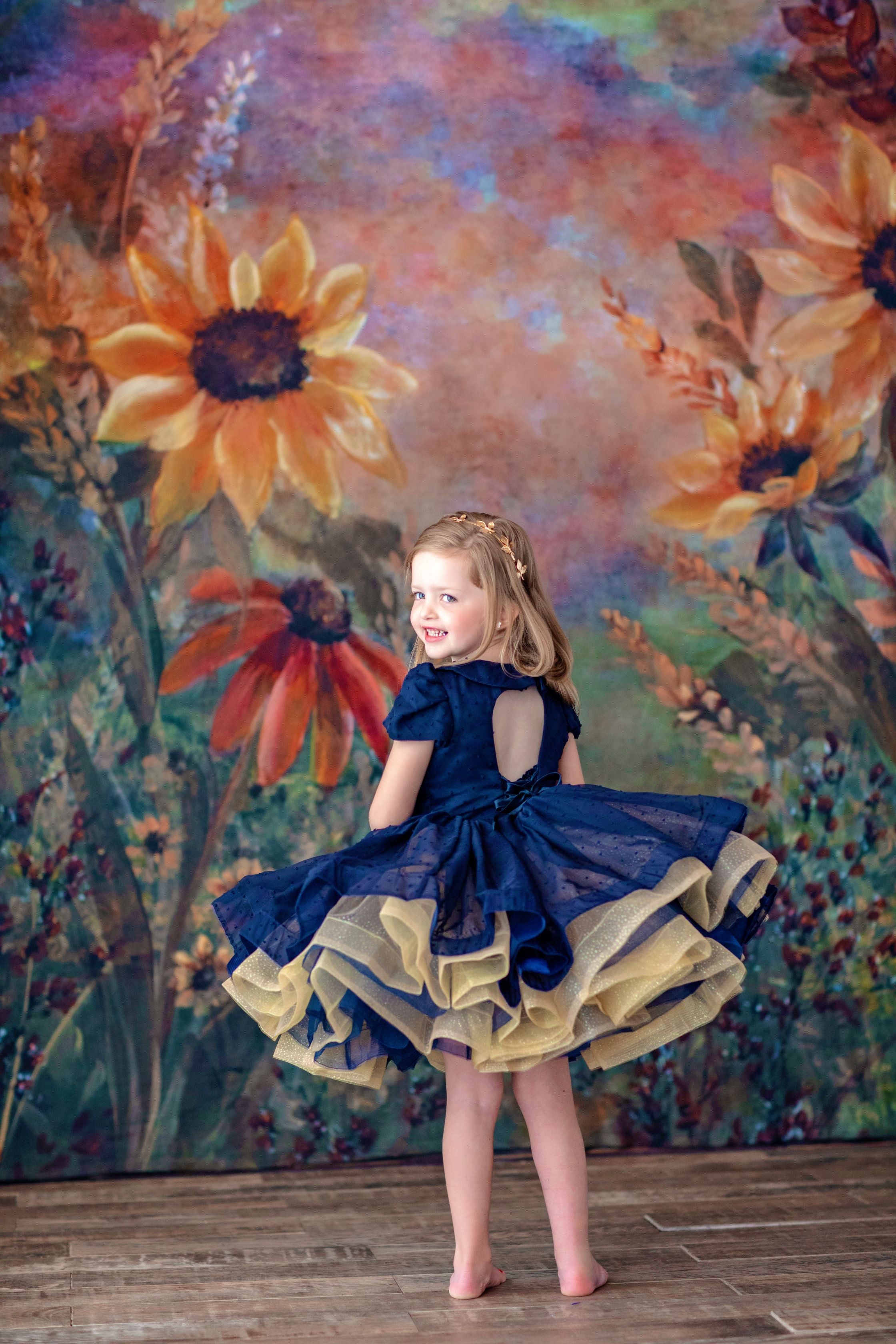 "Ellysyn" - Petal Length Dress + Bloomers - ( 4 Year - Petite 6 Year)