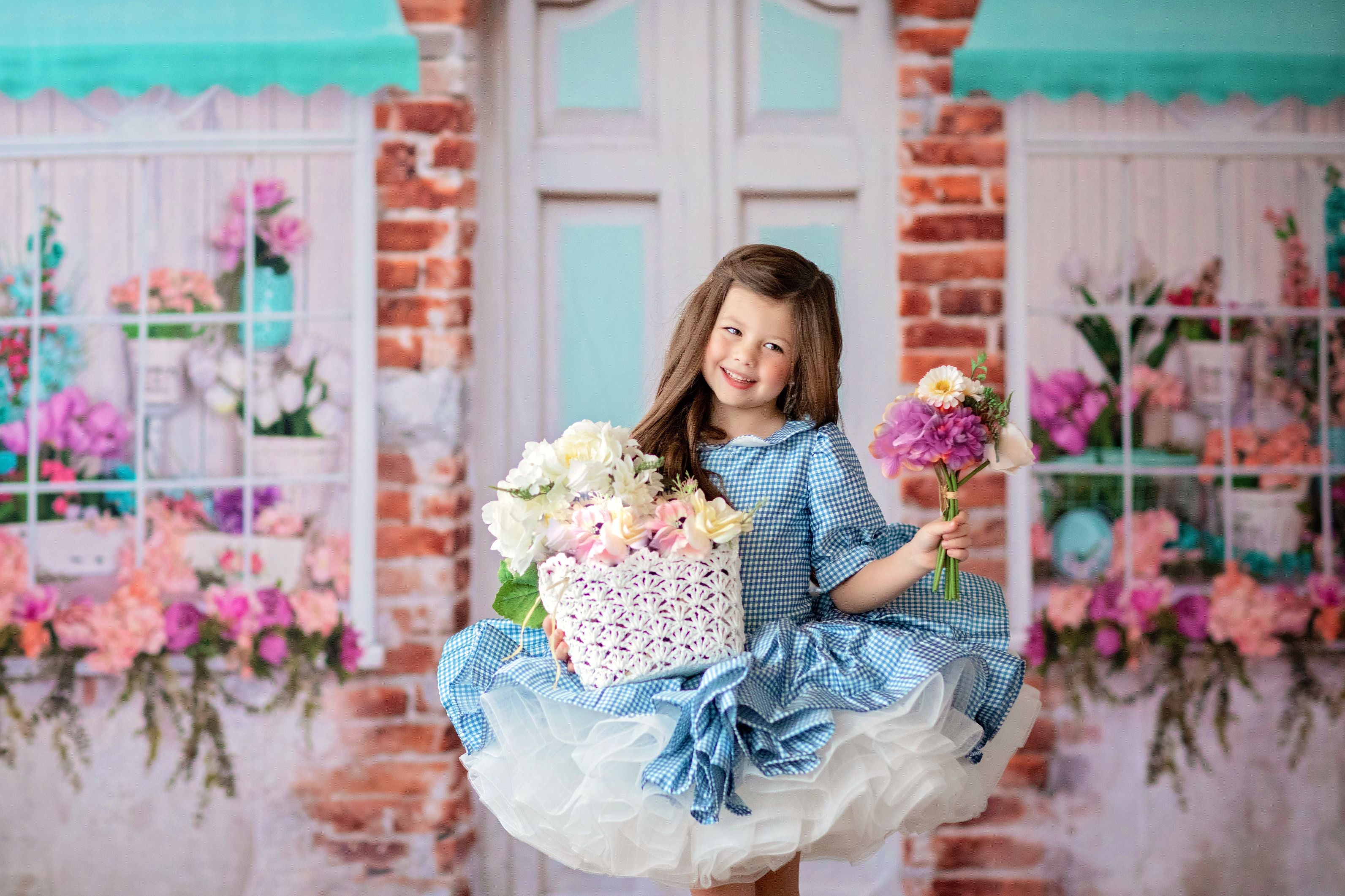 "Dorothy Blue" - Petal Length Dress - ( 3 Year - Petite 5 Year)