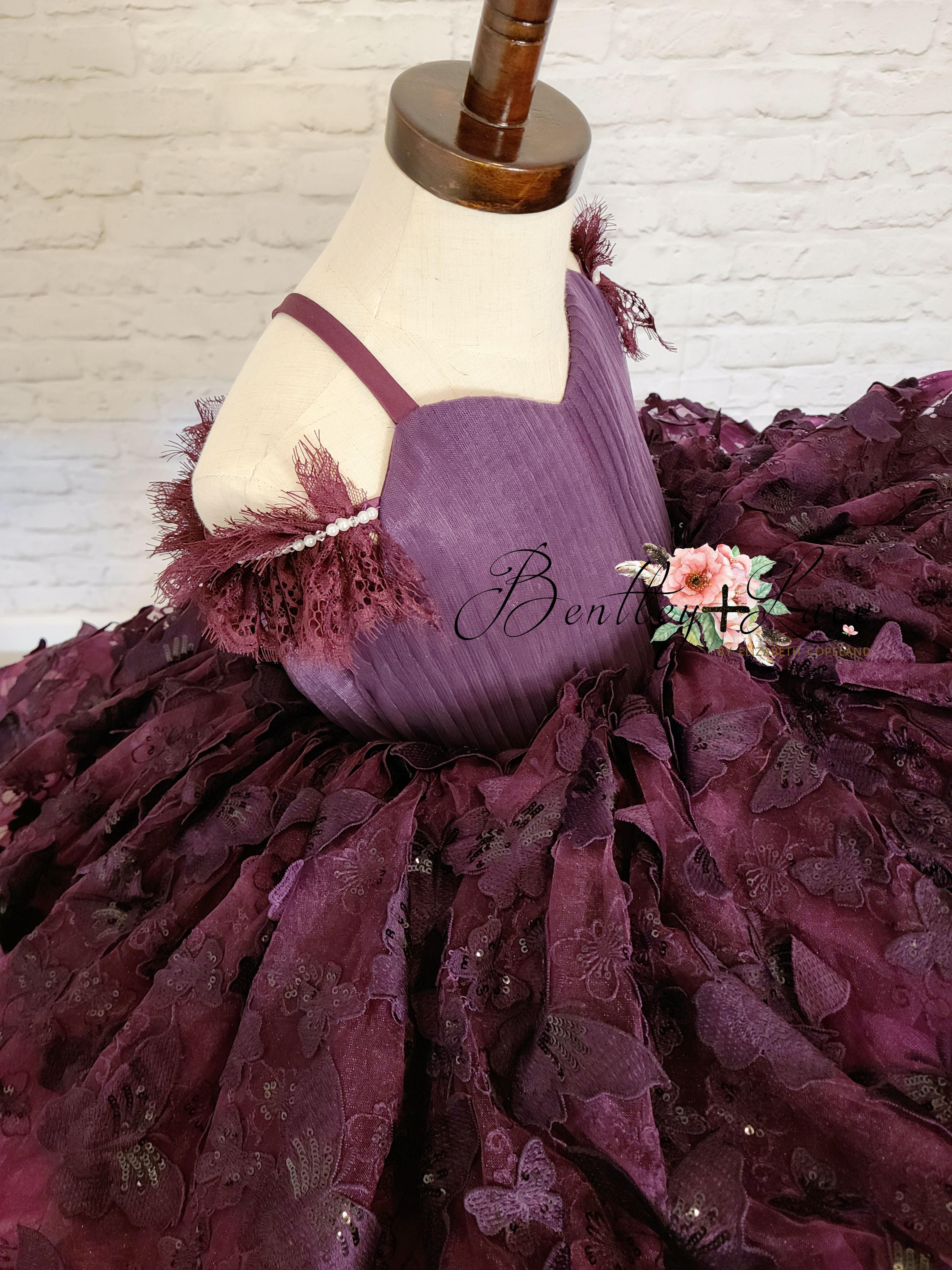 "Butterfly Kisses" - Petal Short Length Dress ( 4 Year - Petite 6 Year)