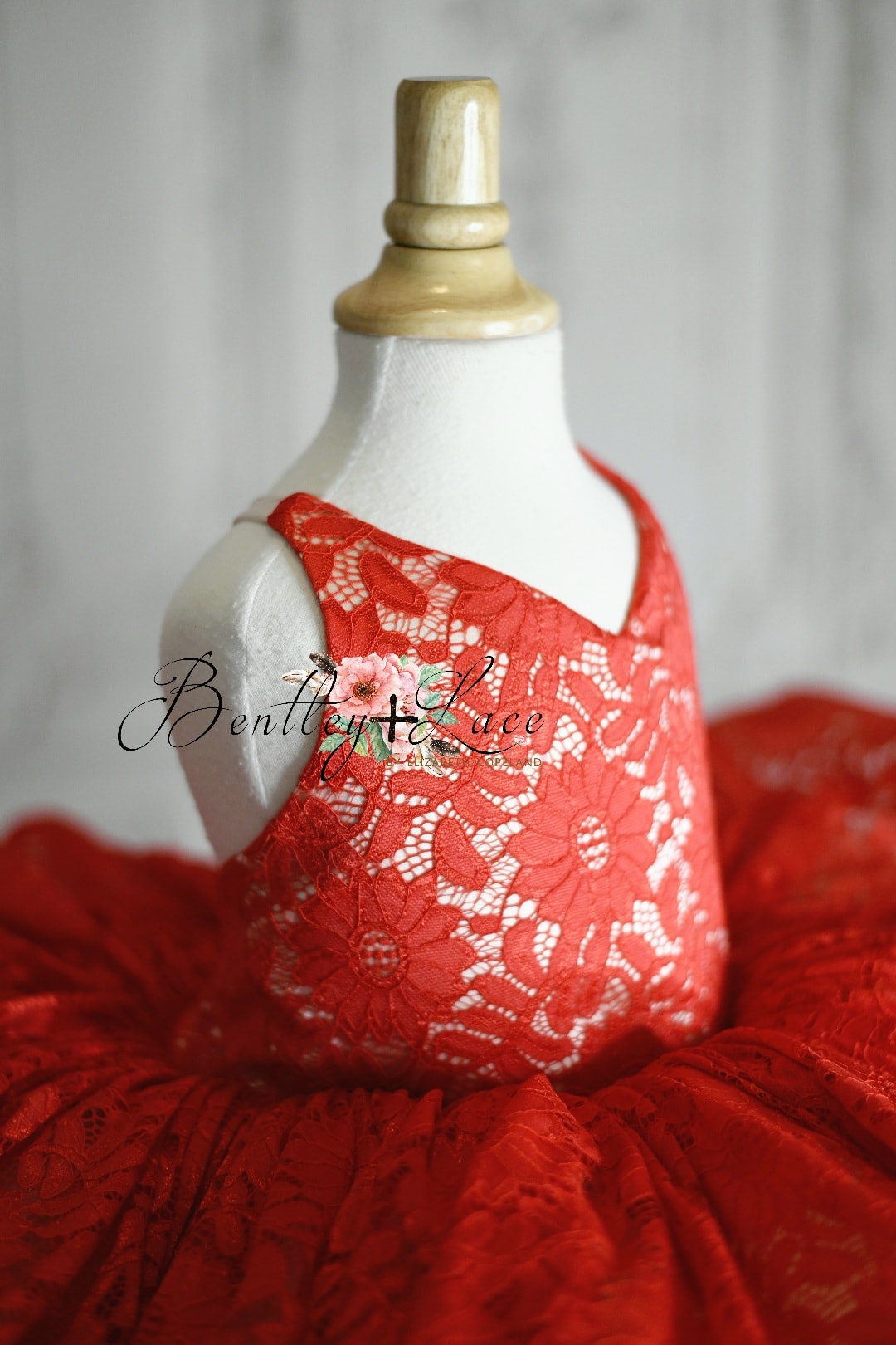 "Shelby" in Red- Petal Length Dress (4 Year-Petite 5 Year)