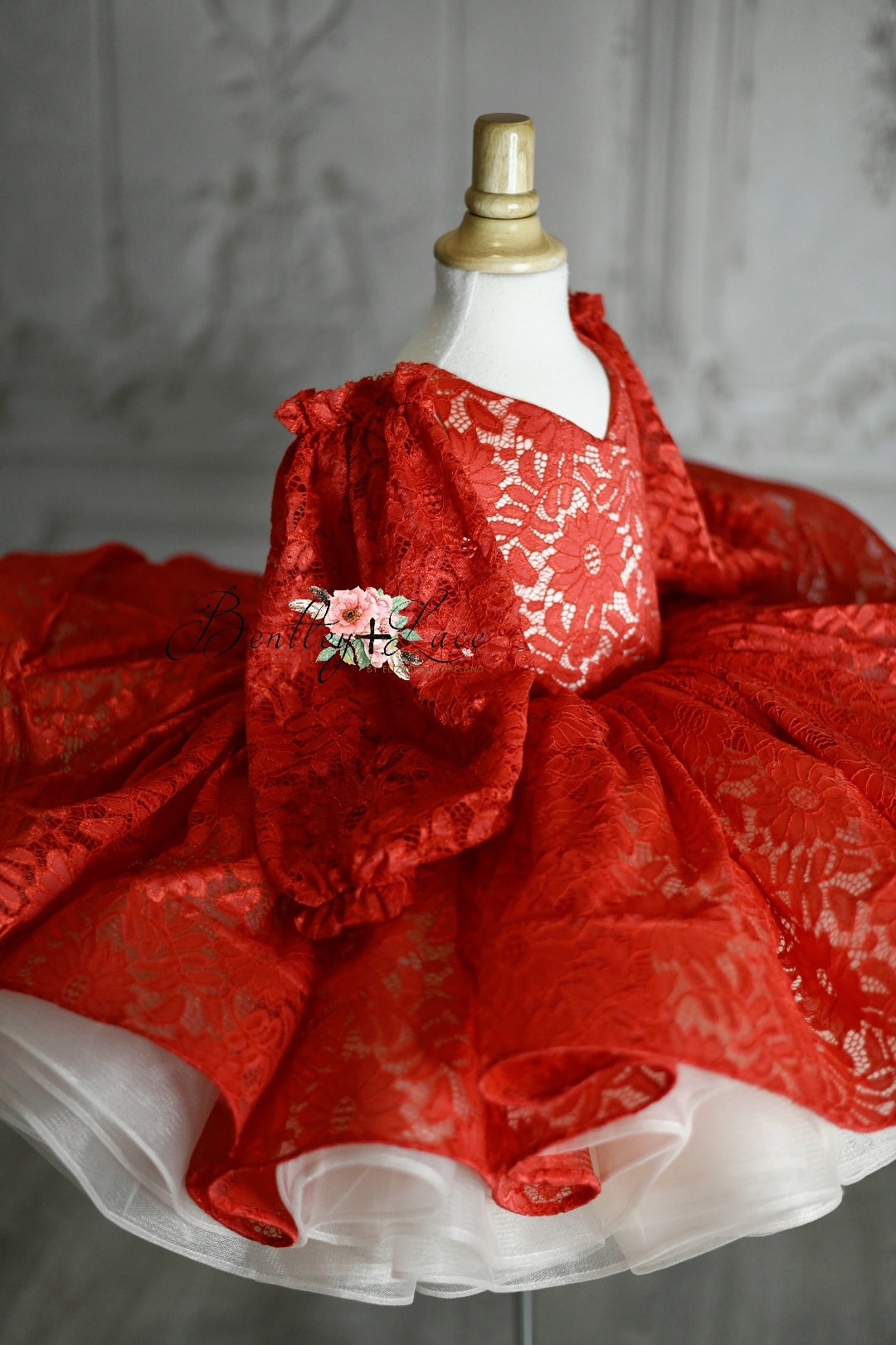 "Shelby" in Red- Petal Length Dress (4 Year-Petite 5 Year)