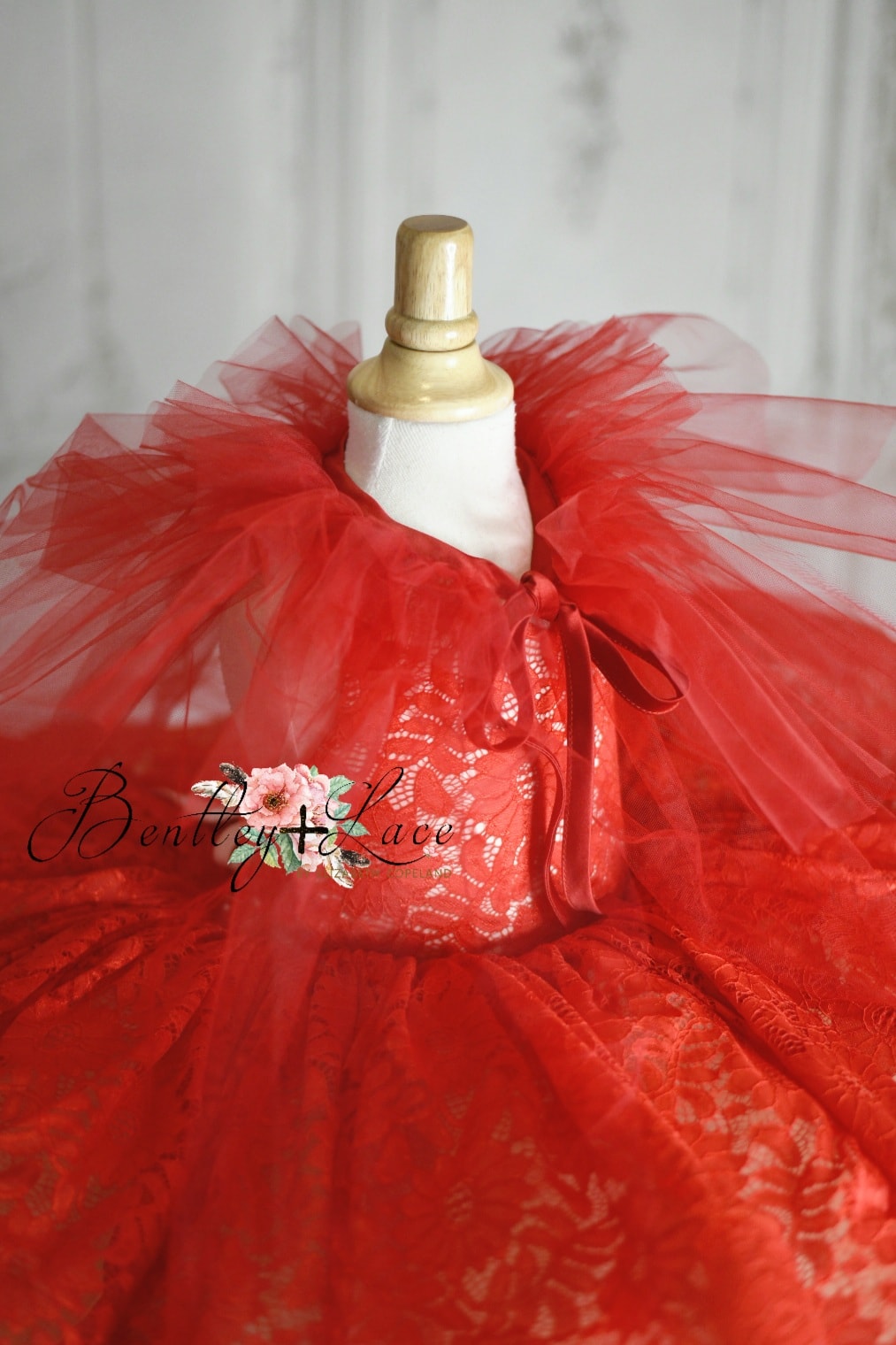 "Shelby" in Red- Petal Length Dress (4 Year-Petite 5 Year)