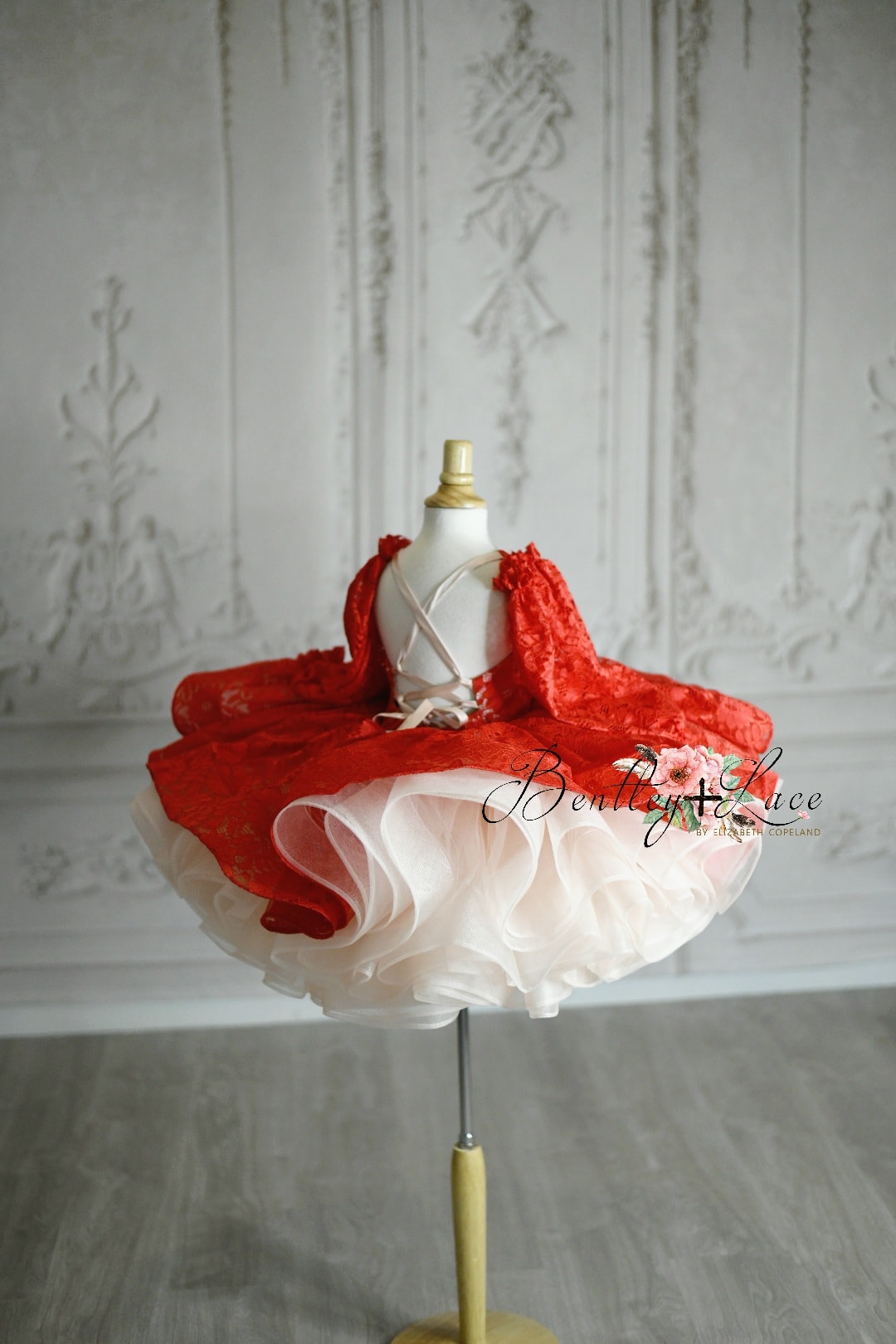 "Shelby" in Red- Petal Length Dress (4 Year-Petite 5 Year)