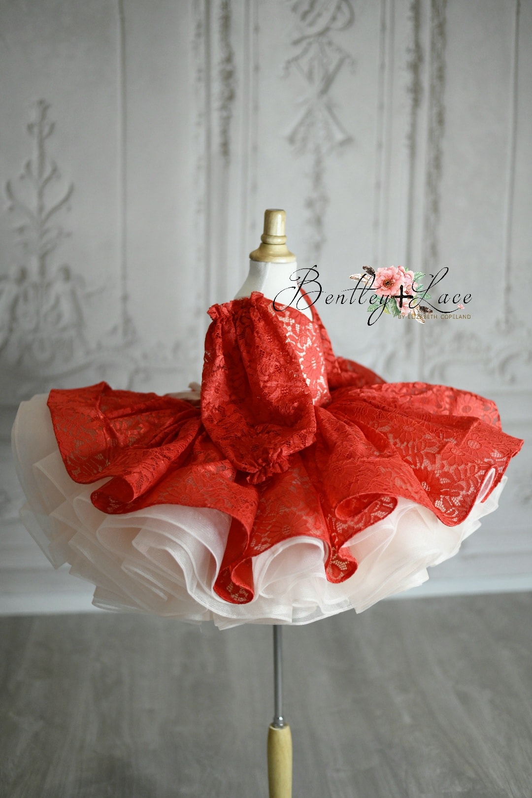"Shelby" in Red- Petal Length Dress (4 Year-Petite 5 Year)