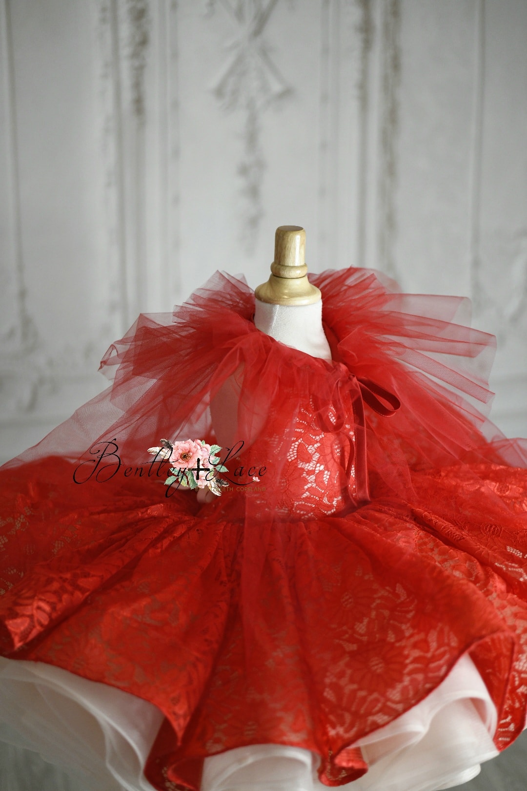"Shelby" in Red- Petal Length Dress (4 Year-Petite 5 Year)