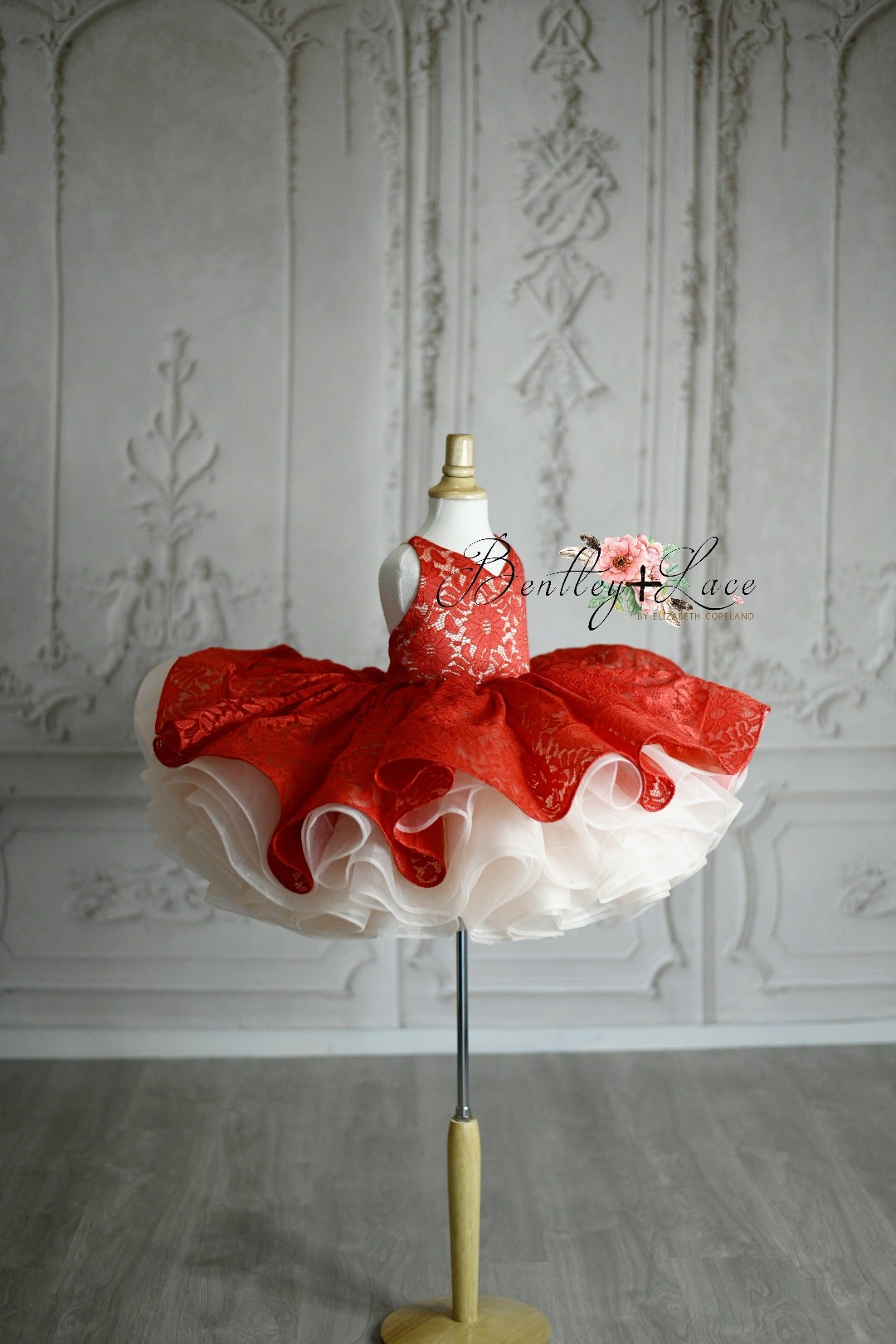 "Shelby" in Red- Petal Length Dress (4 Year-Petite 5 Year)