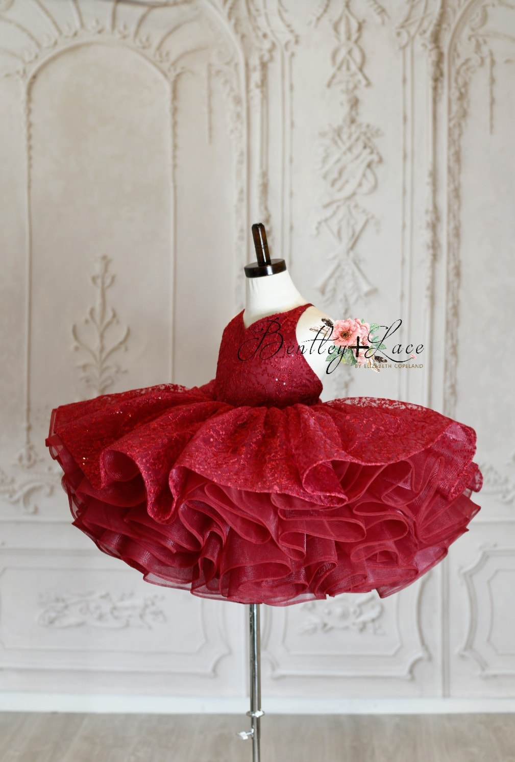 "Whit" Red - sleeves not included Petal Length Dress ( 4 Year - Petite 5 Year)