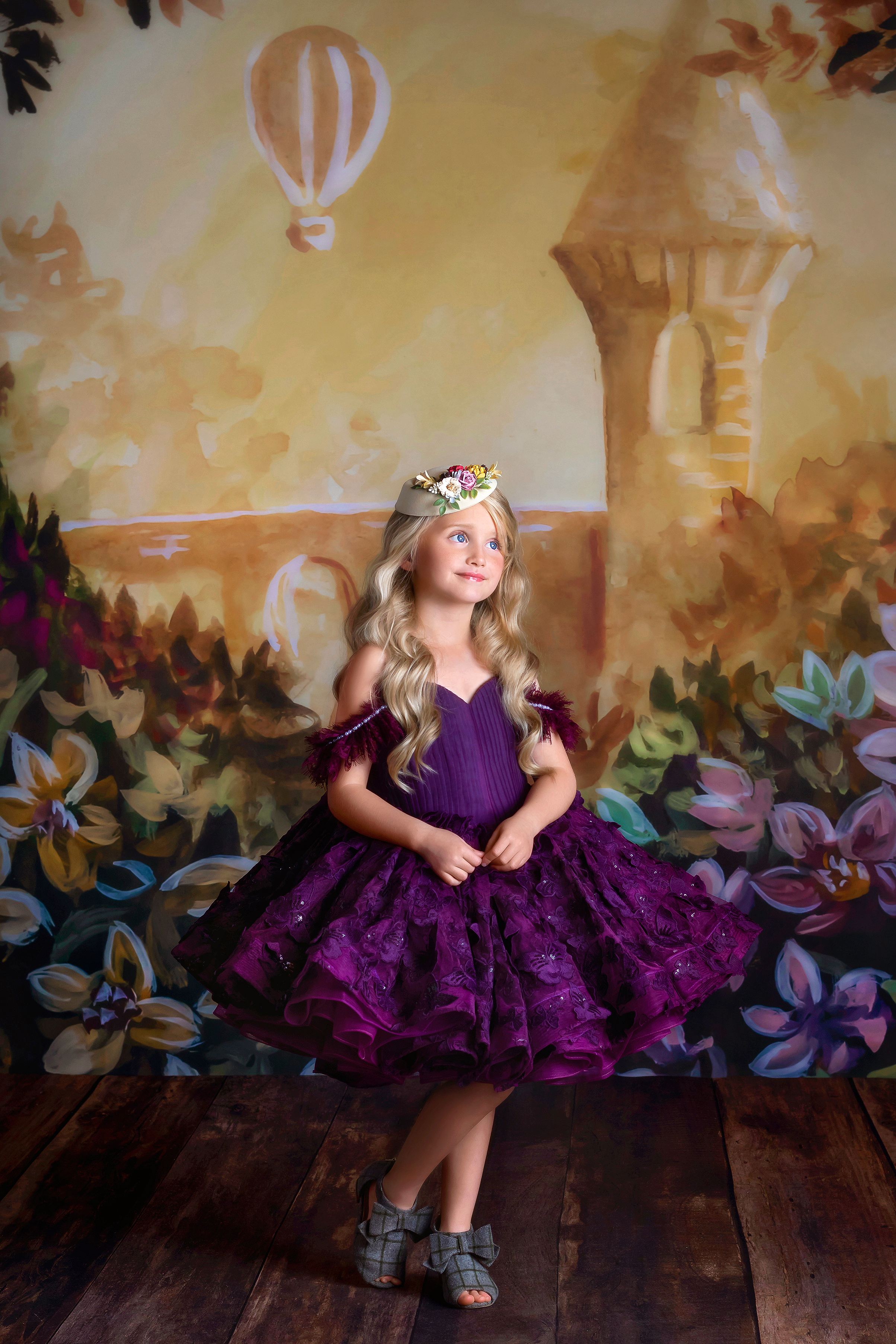 "Butterfly Kisses" - Petal Short Length Dress ( 4 Year - Petite 6 Year)