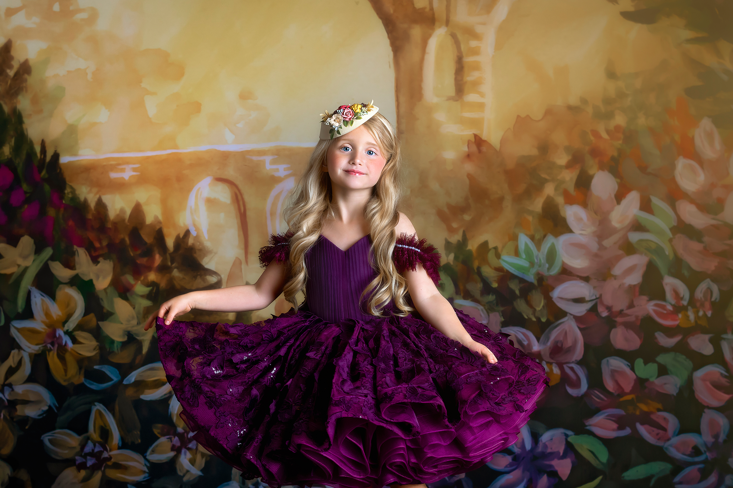 "Butterfly Kisses" - Petal Short Length Dress ( 4 Year - Petite 6 Year)