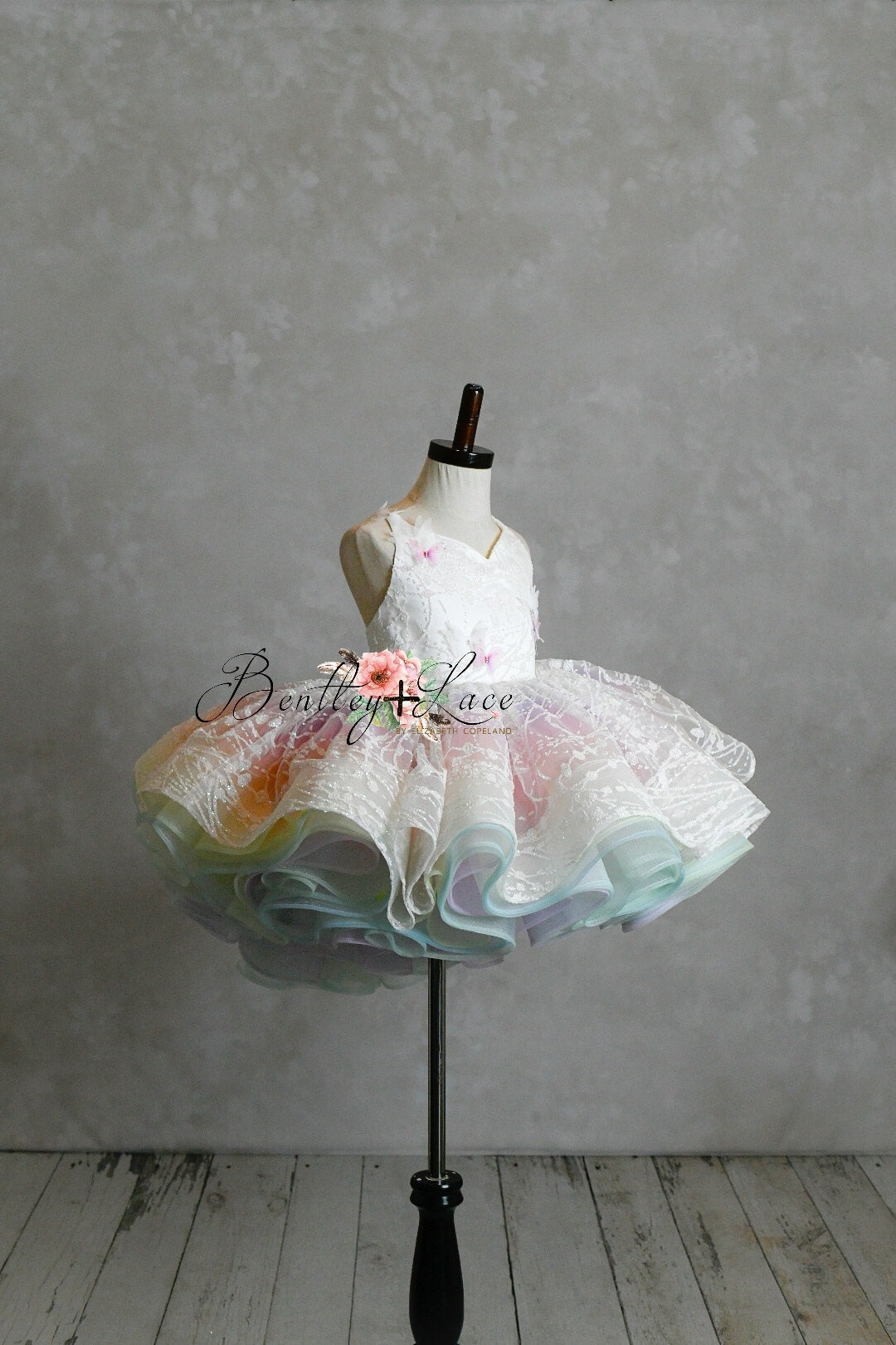 "Unicorns & Rainbows" - Petal Short Length Dress ( 4 Year - Petite 5 Year)