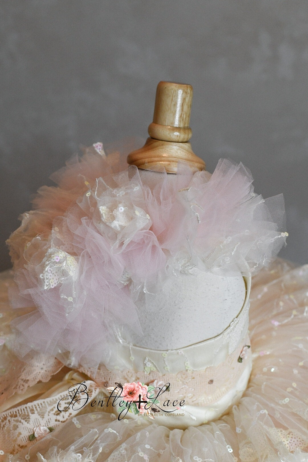 "Daydreaming" Butterflies soft champagne +pink - Petal Length Dress ( 3 Year - Petite 4 Year)