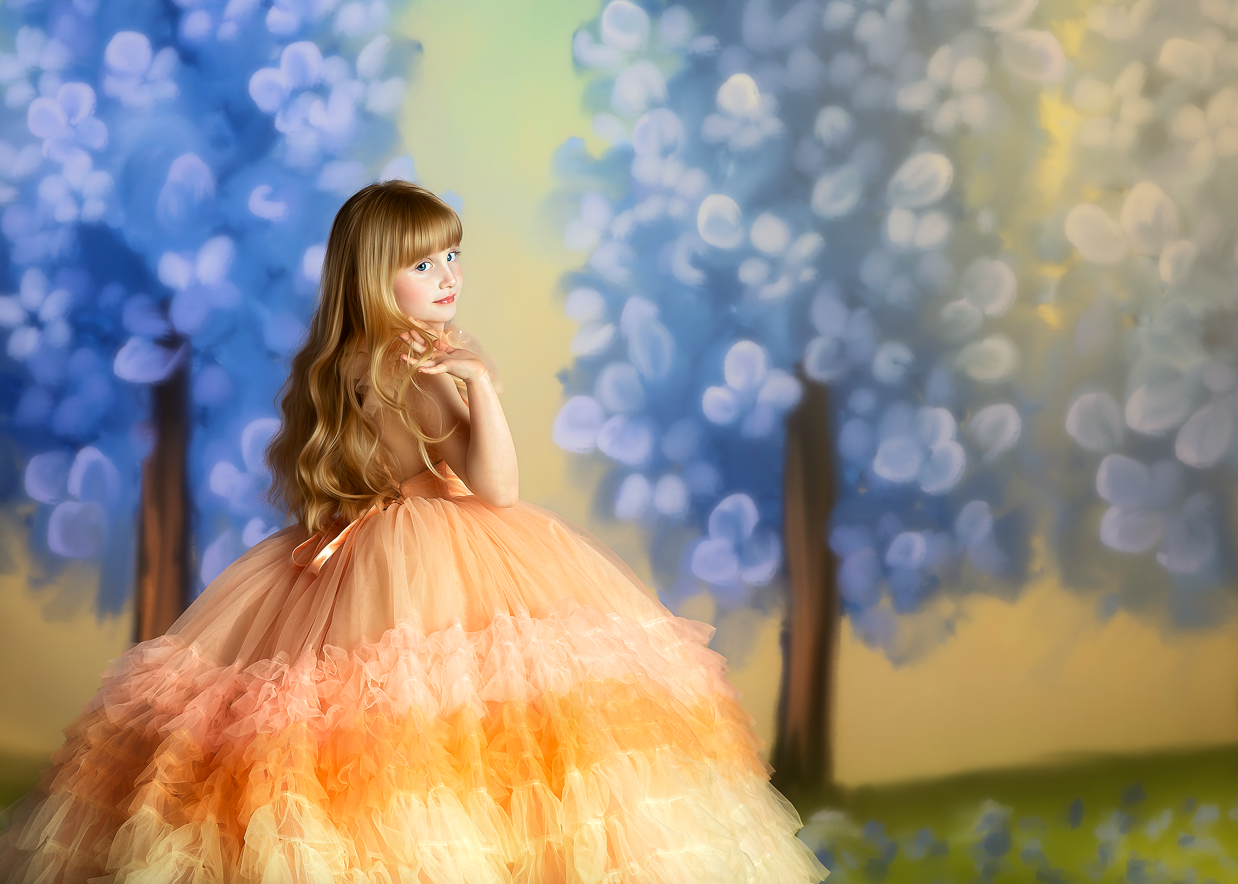 "Rainbow – Soirée" - Editorial Dress, Couture Gown, Special Occasion Dress