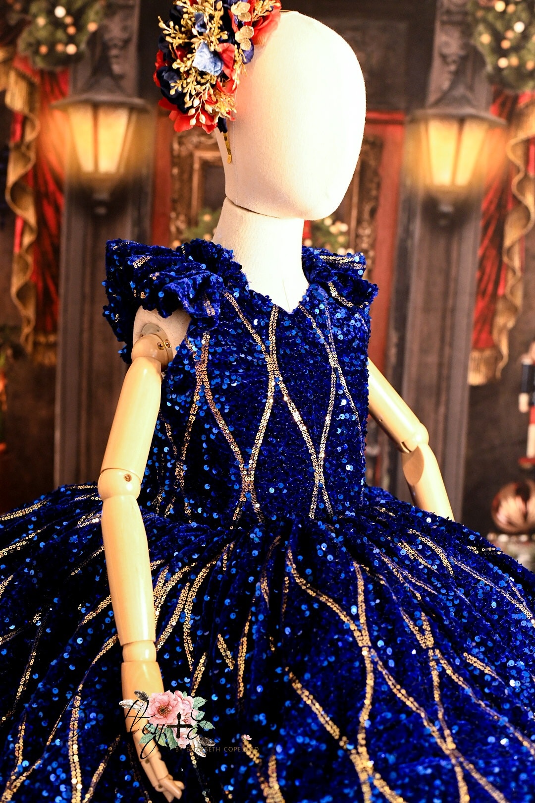 Rts euc "Nutcracker Dance" - Blue Petal Length Dress ( 6 Year - Petite 8 Year)