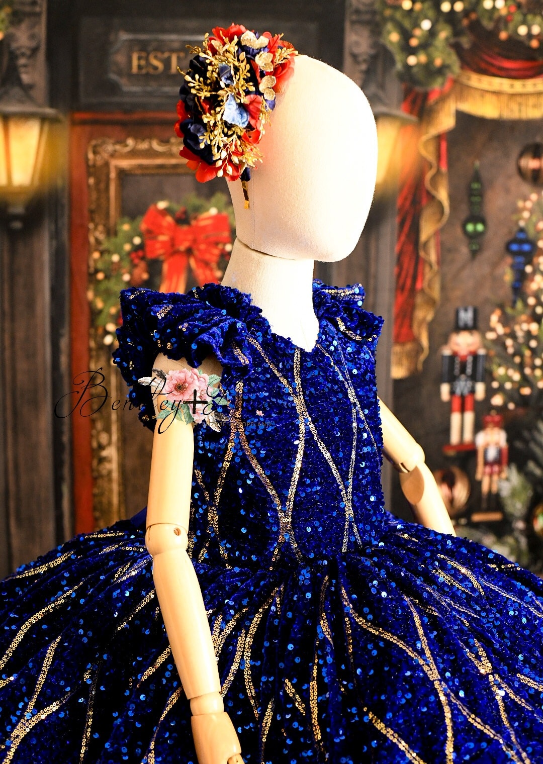 Rts euc "Nutcracker Dance" - Blue Petal Length Dress ( 6 Year - Petite 8 Year)